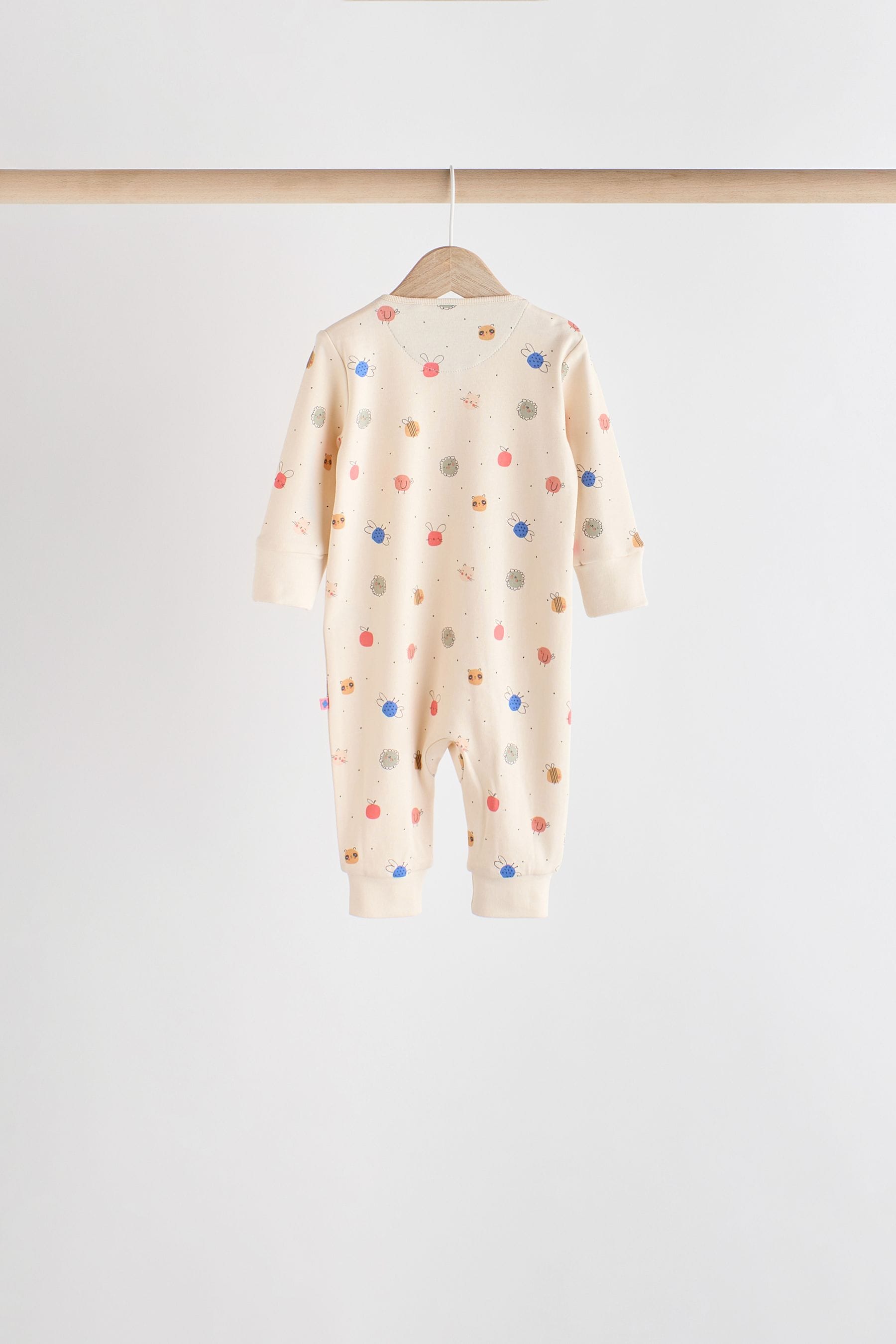 Multi Baby Footless Two Way Zipped Sleepsuits 5 Pack (0mths-3yrs)