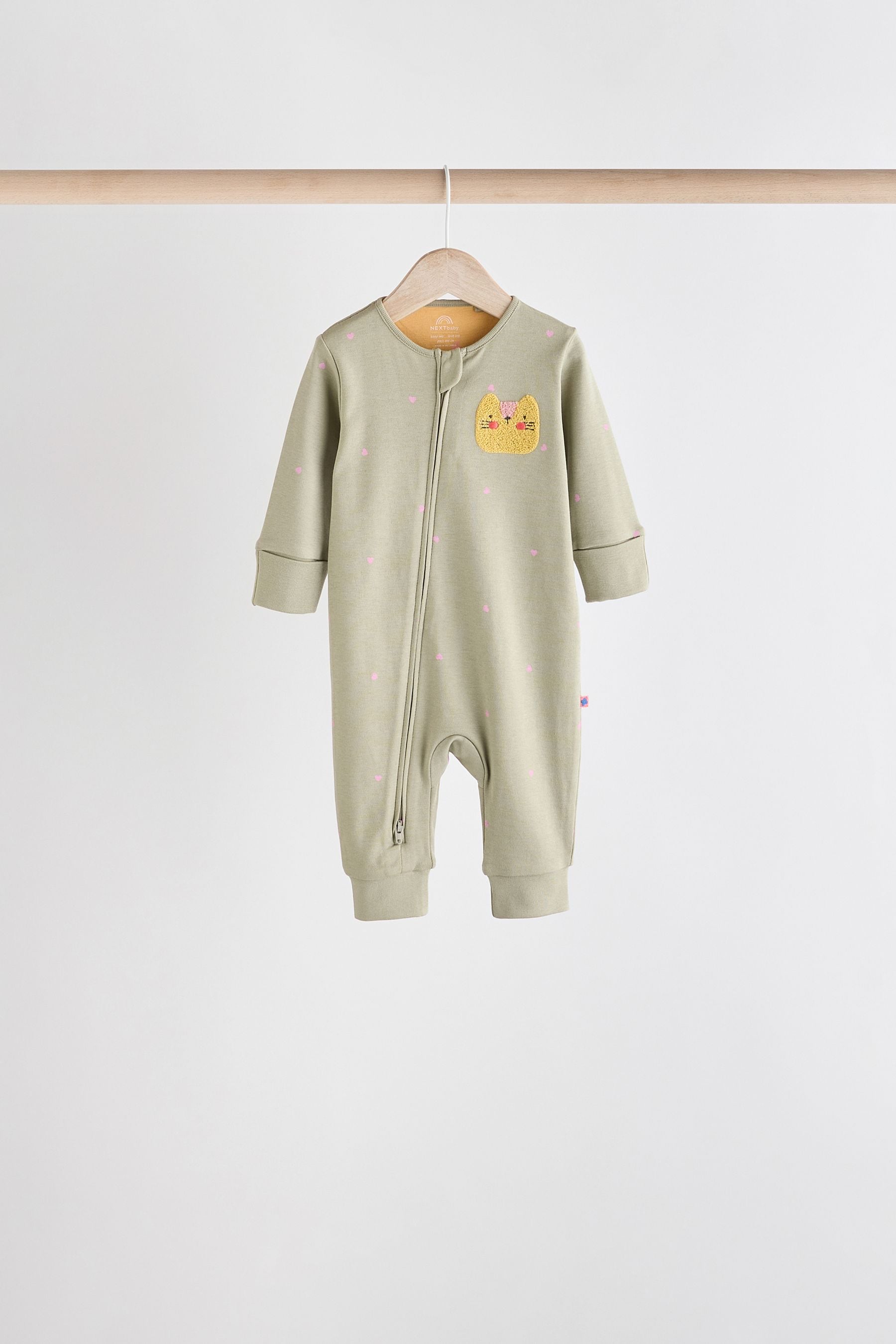 Multi Baby Footless Two Way Zipped Sleepsuits 5 Pack (0mths-3yrs)