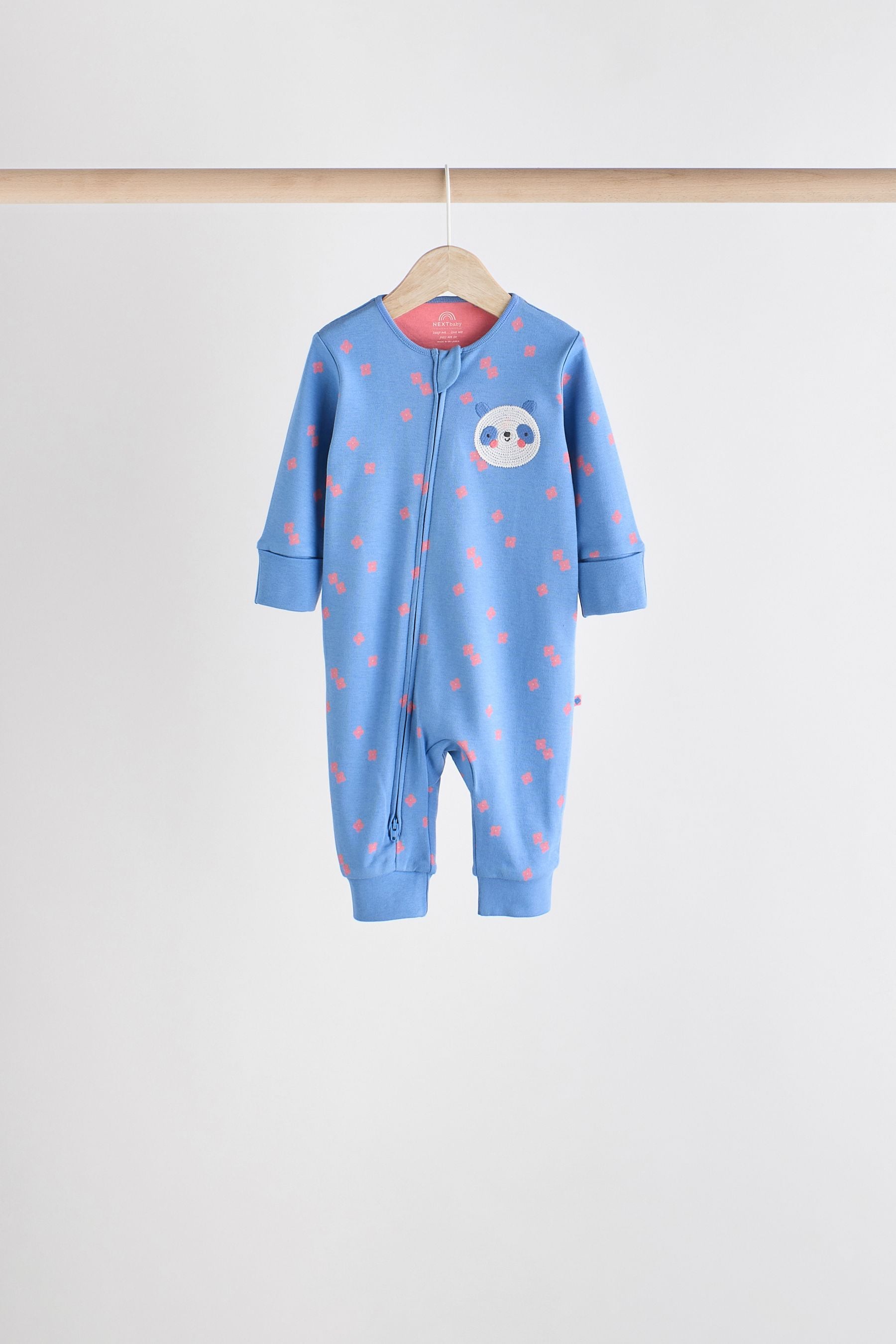 Multi Baby Footless Two Way Zipped Sleepsuits 5 Pack (0mths-3yrs)