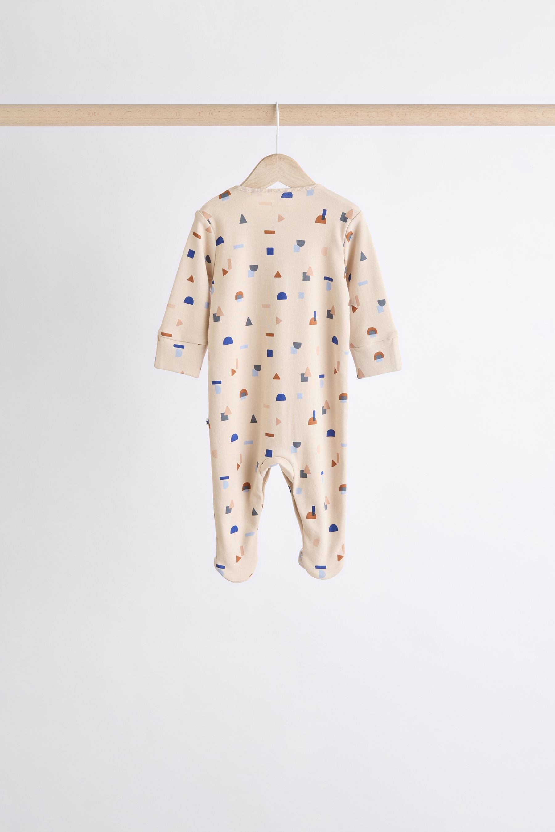 Blue Printed Baby Sleepsuits 7 Pack (0mths-2yrs)