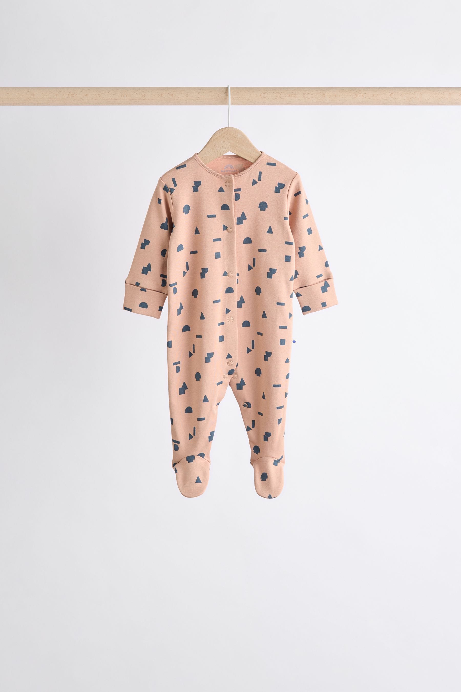 Blue Printed Baby Sleepsuits 7 Pack (0mths-2yrs)