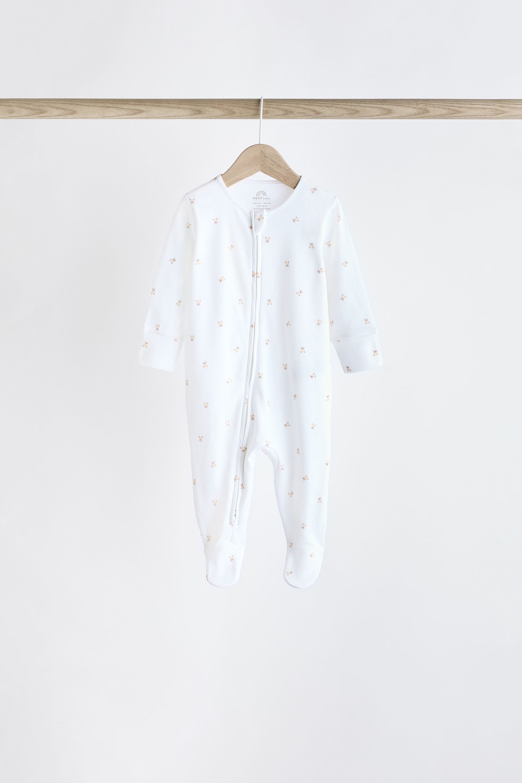 White Bright Character 7 Pack Baby Sleepsuits (0-2yrs)