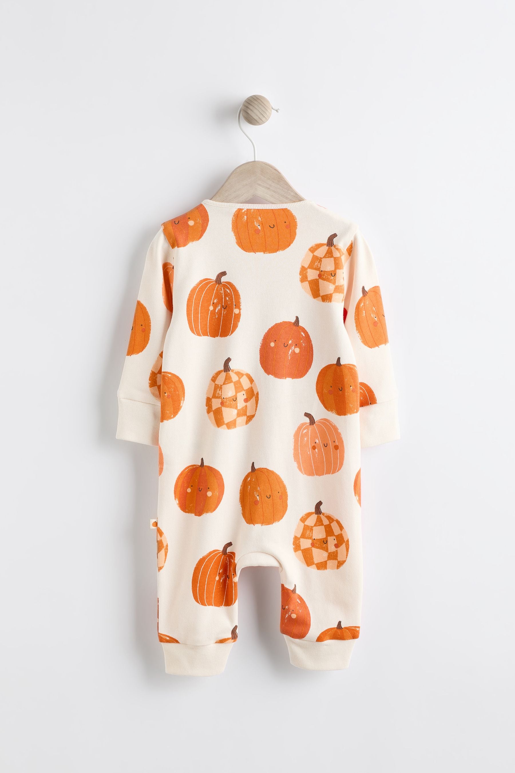 Orange Baby Pumpkin Two Way Zip Sleepsuit (0-3yrs)