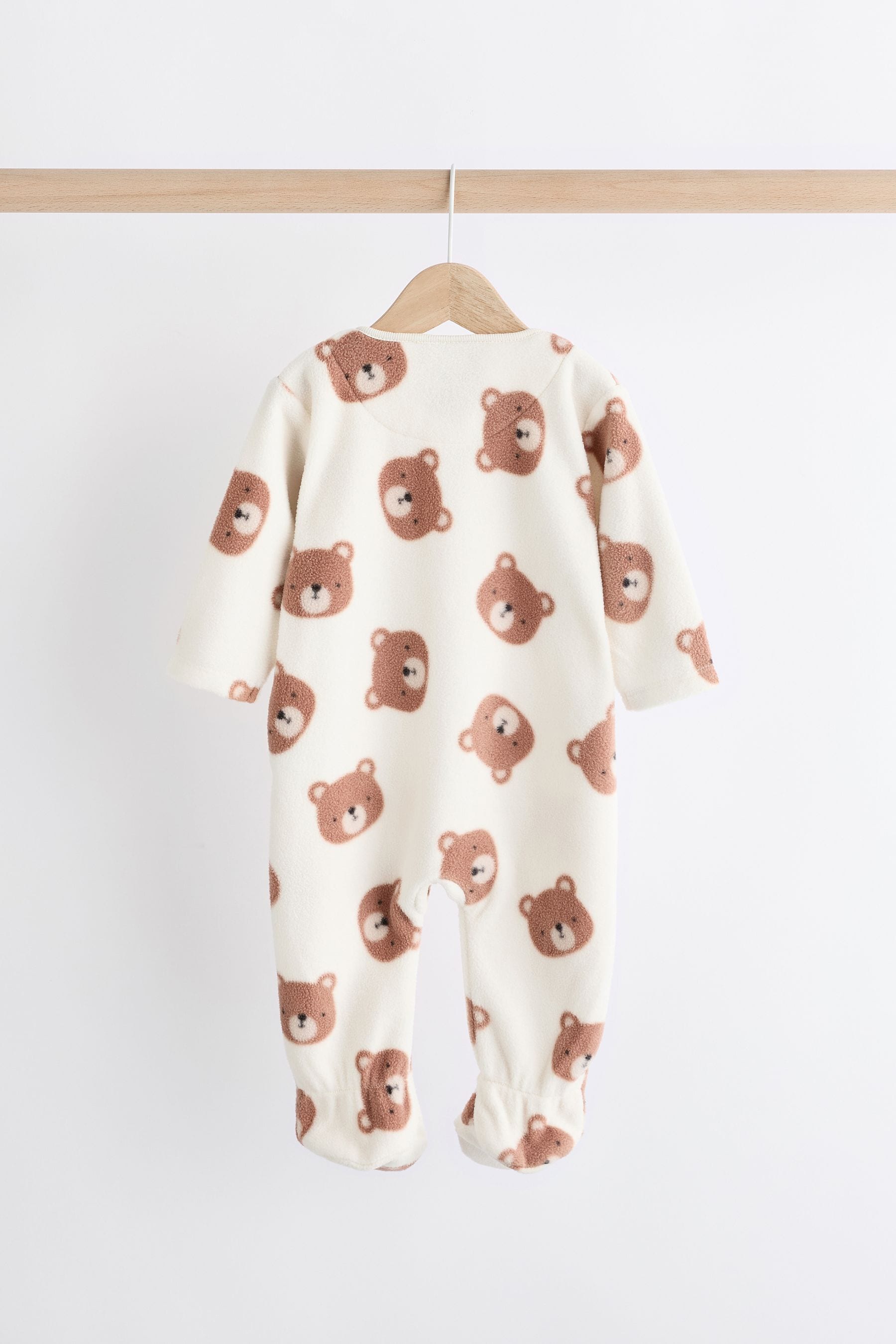 Neutral Baby Micro Fleece Sleepsuits 2 Pack