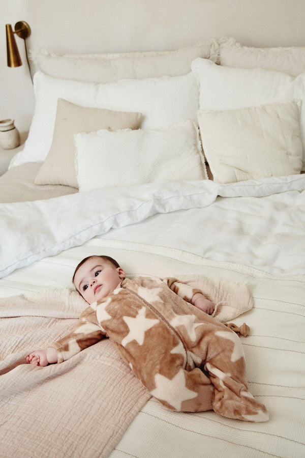 Neutral Baby Fleece Zip Sleepsuit