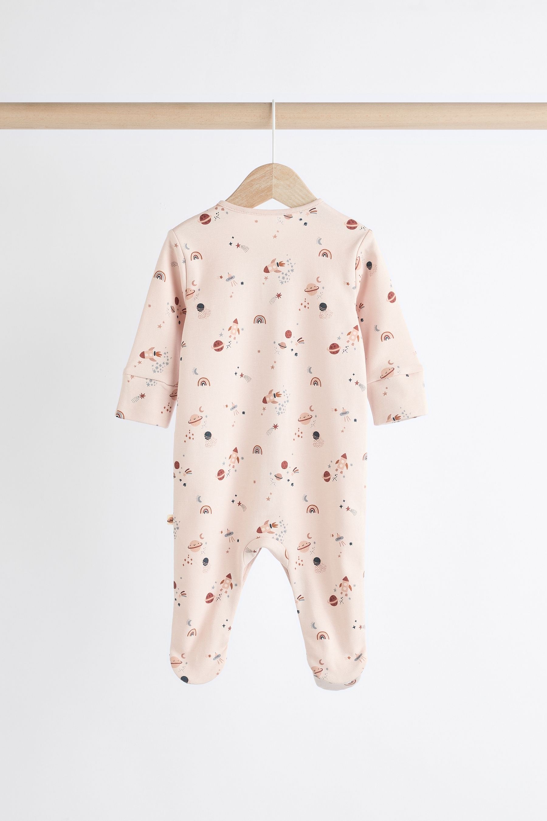 Neutral Space Baby Sleepsuits 4 Pack (0mths-2yrs)