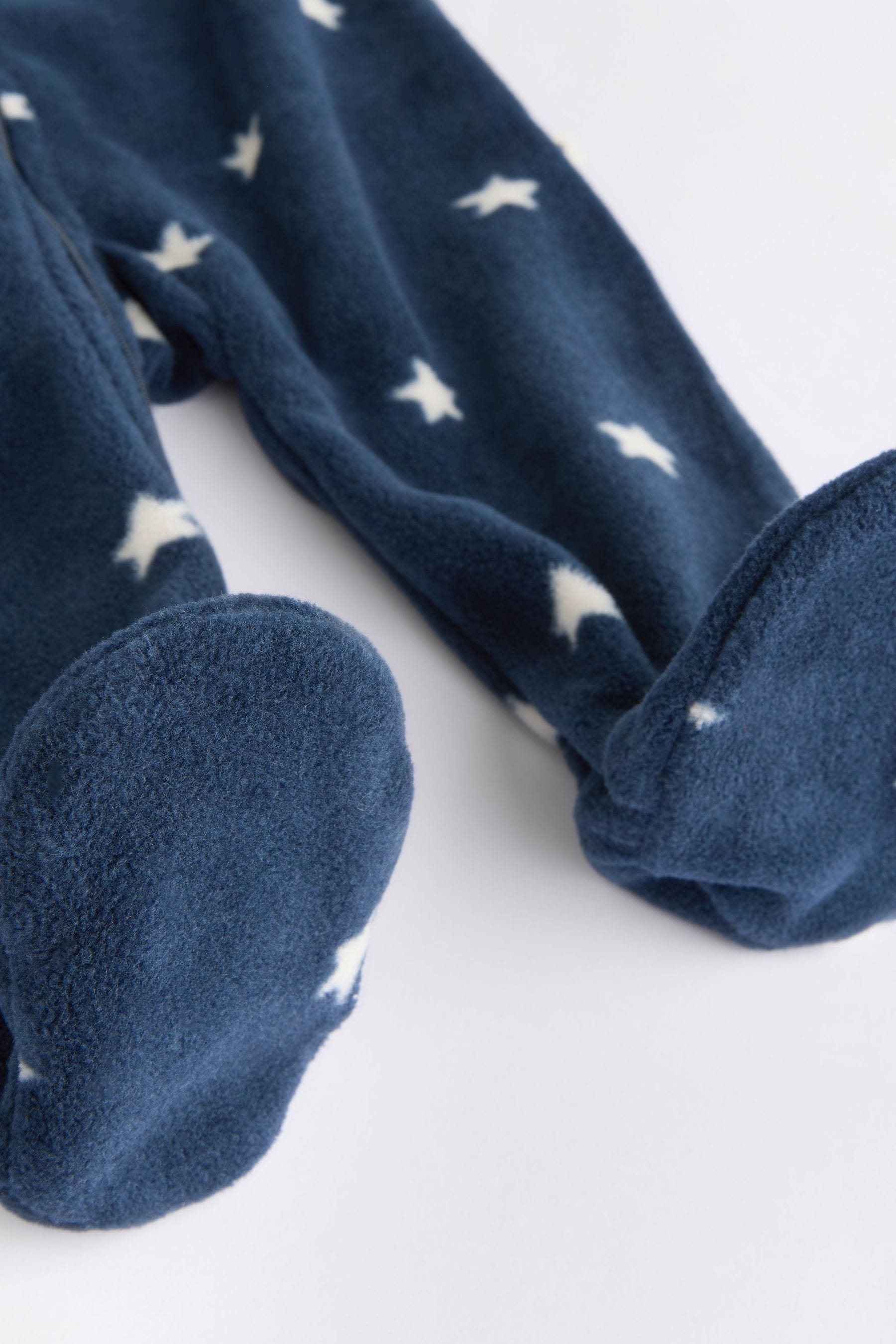 Blue Star/Cloud Fleece Sleepsuits 2 Pack