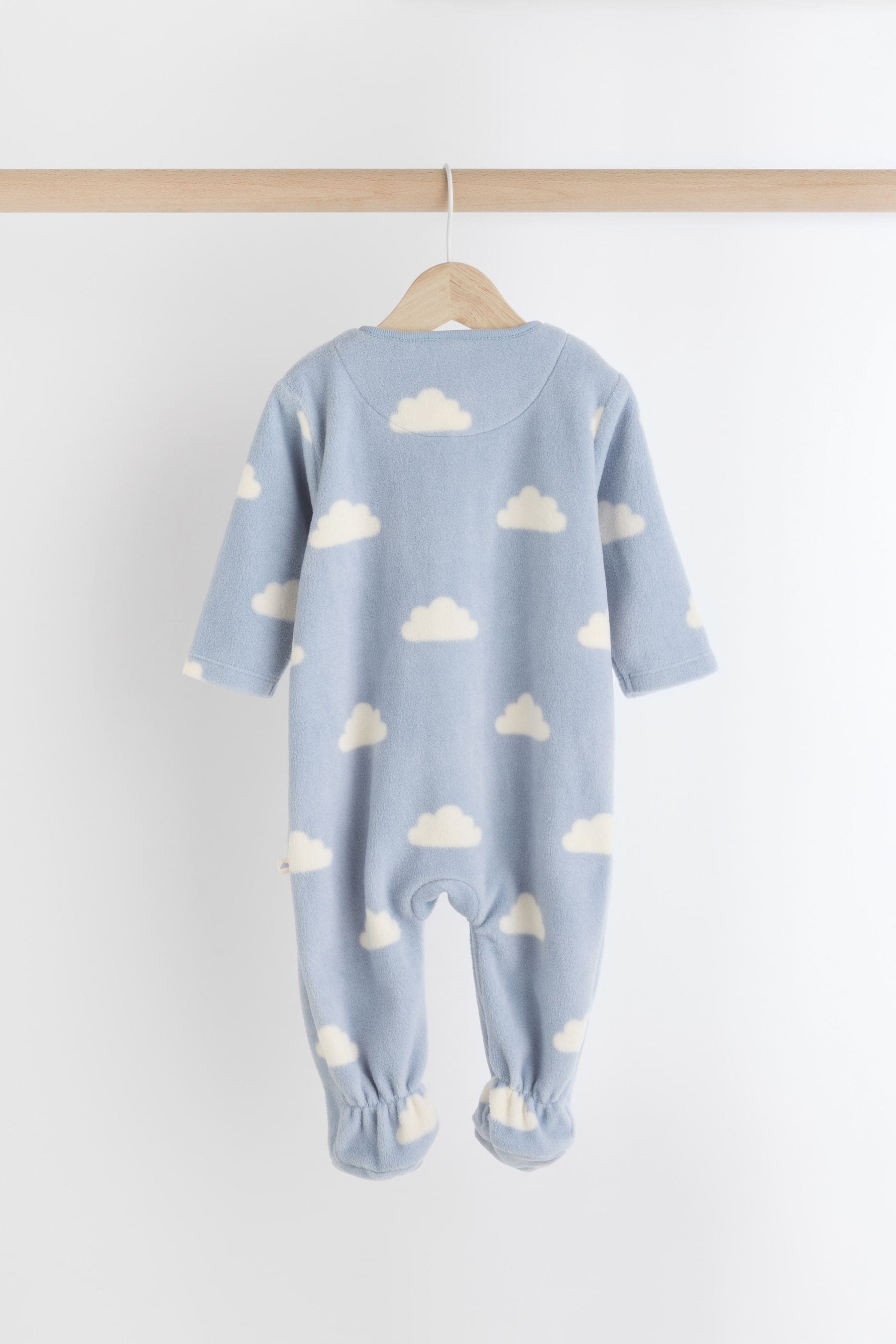 Blue Star/Cloud Fleece Sleepsuits 2 Pack