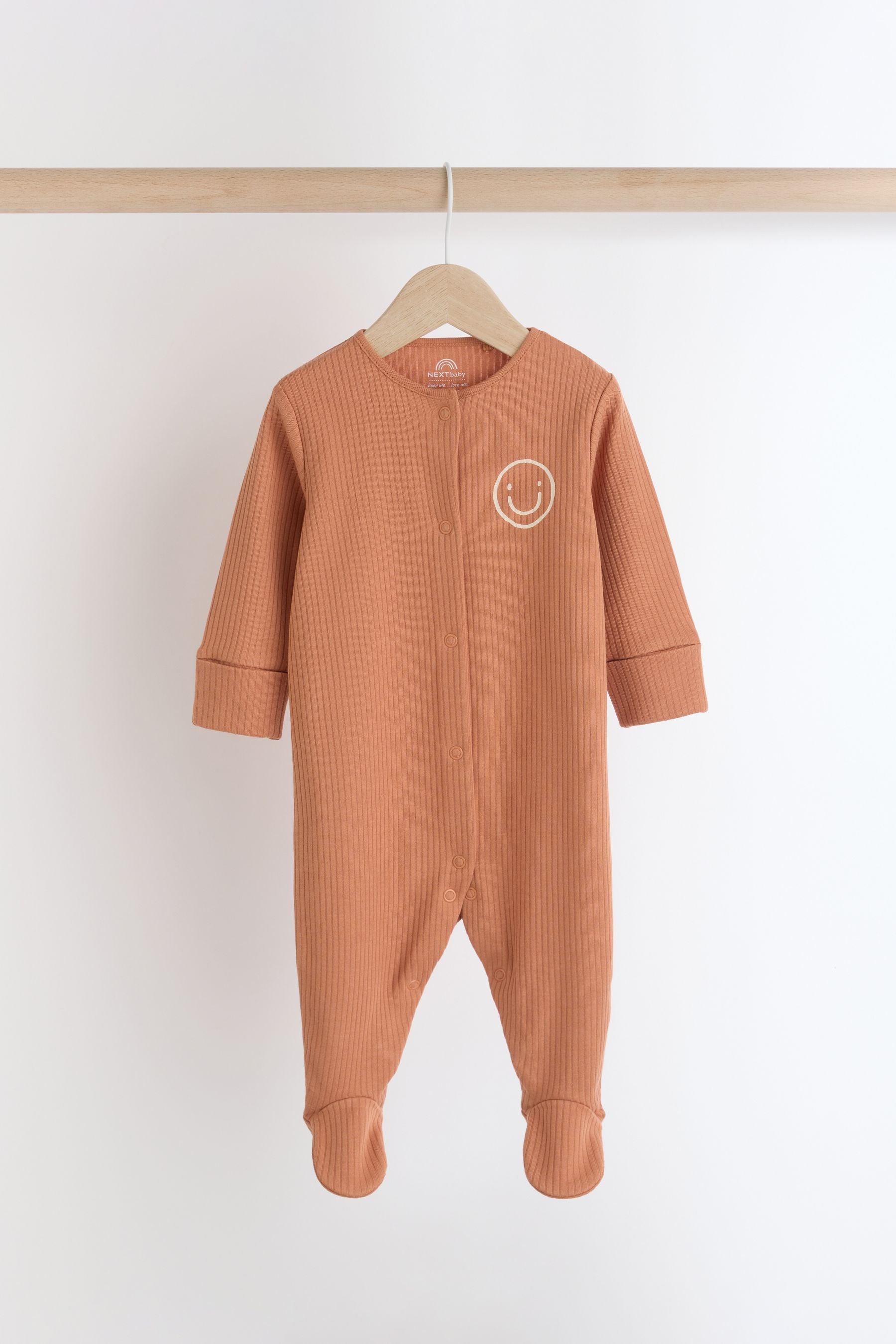 Brown Baby 100% Cotton Sleepsuits 3 Pack (0mths-2yrs)