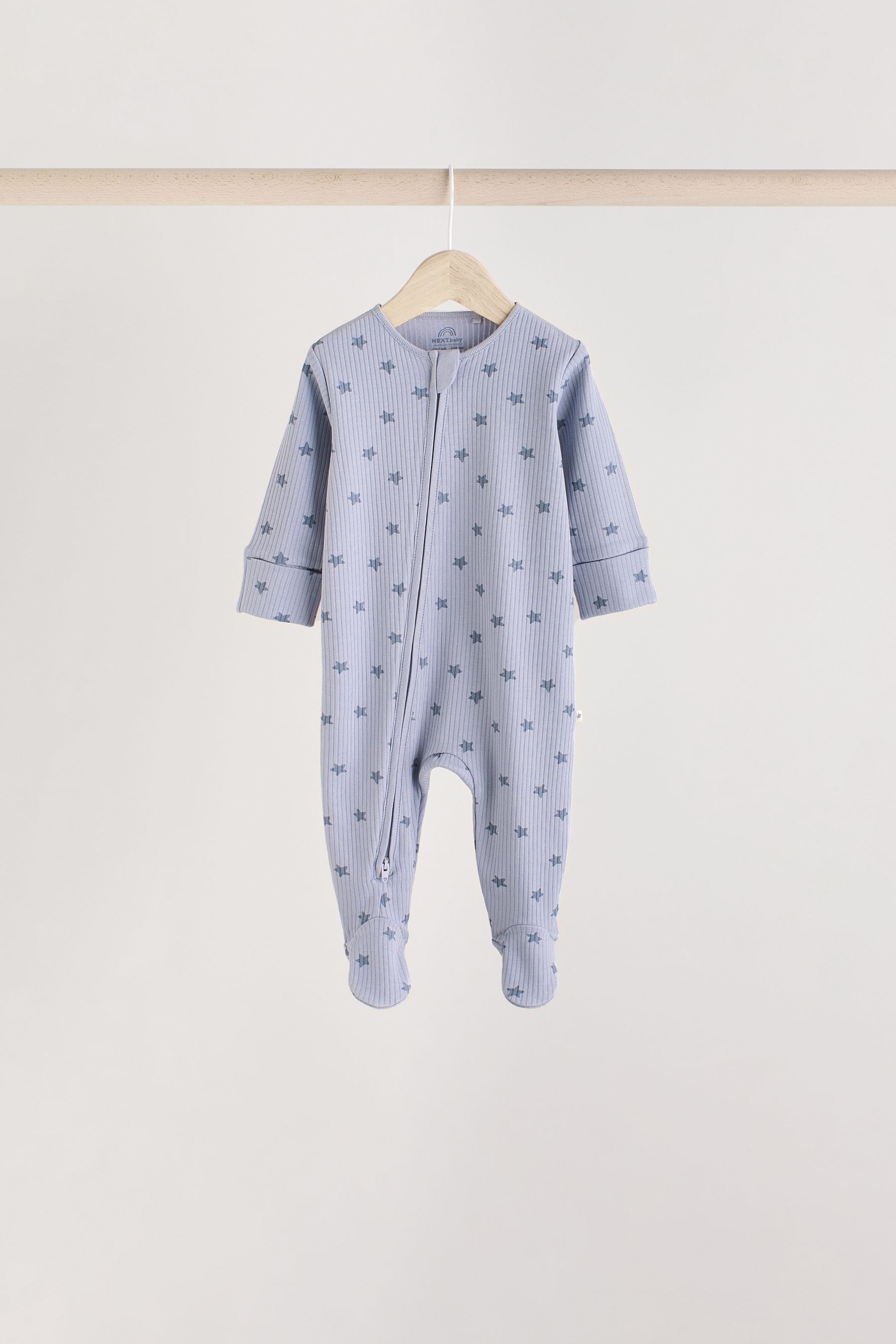 Green/Blue Baby Sleepsuits 5 Pack (0mths-2yrs)