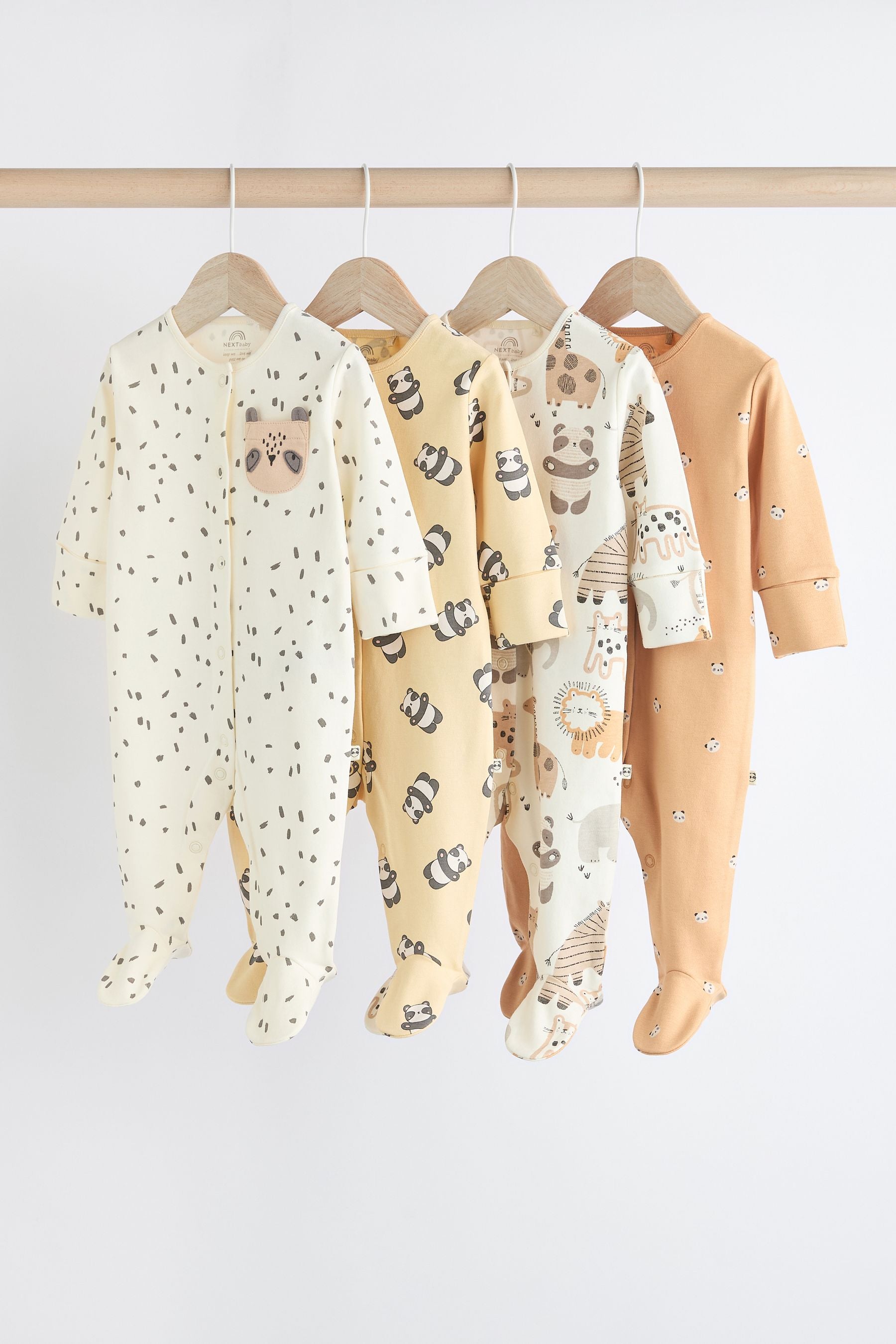 Ecru 100% Cotton Sleepsuit (0mths-2yrs)