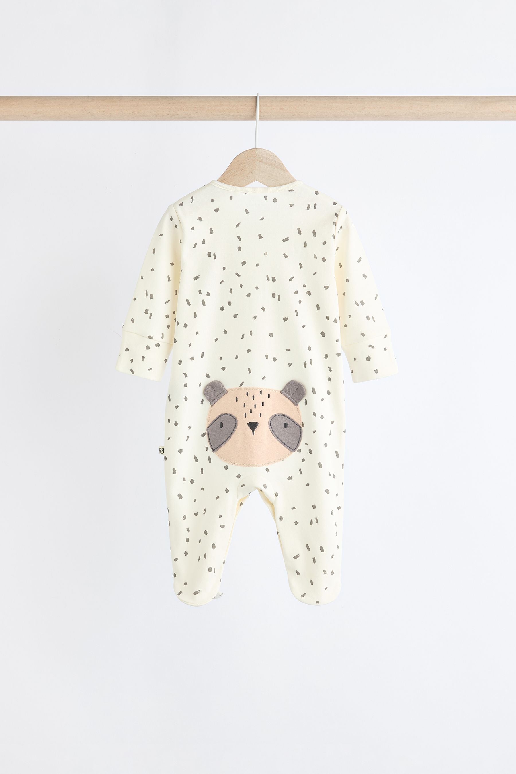 Ecru 100% Cotton Sleepsuit (0mths-2yrs)