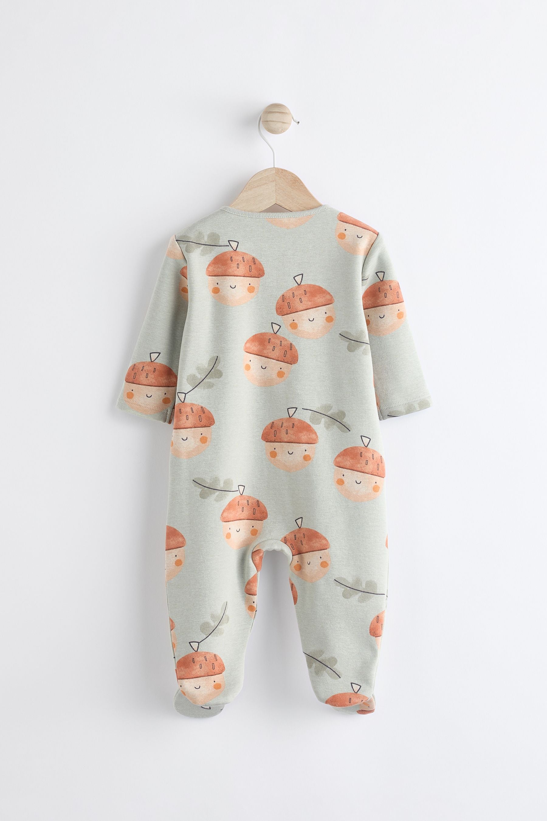 Green Fleeced Lined 2 way Zip Sleepsuit