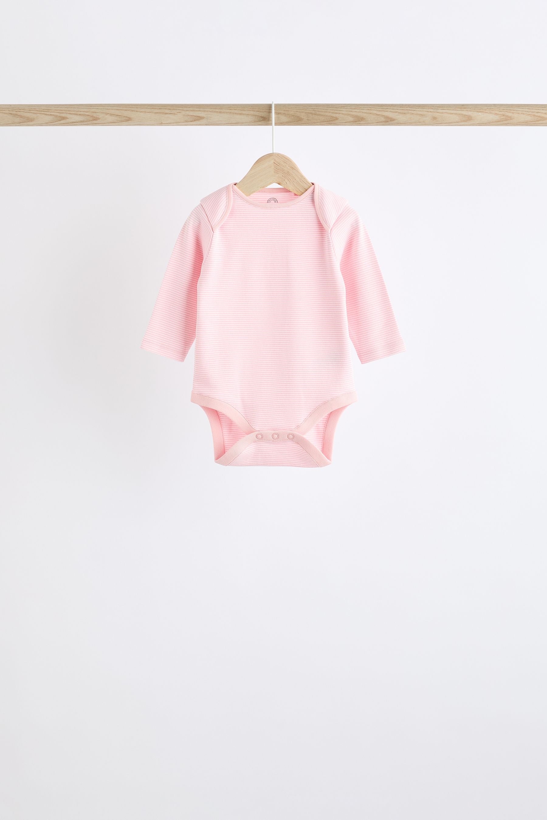 Pink Bunny 5 Pack Baby Long Sleeve Bodysuits