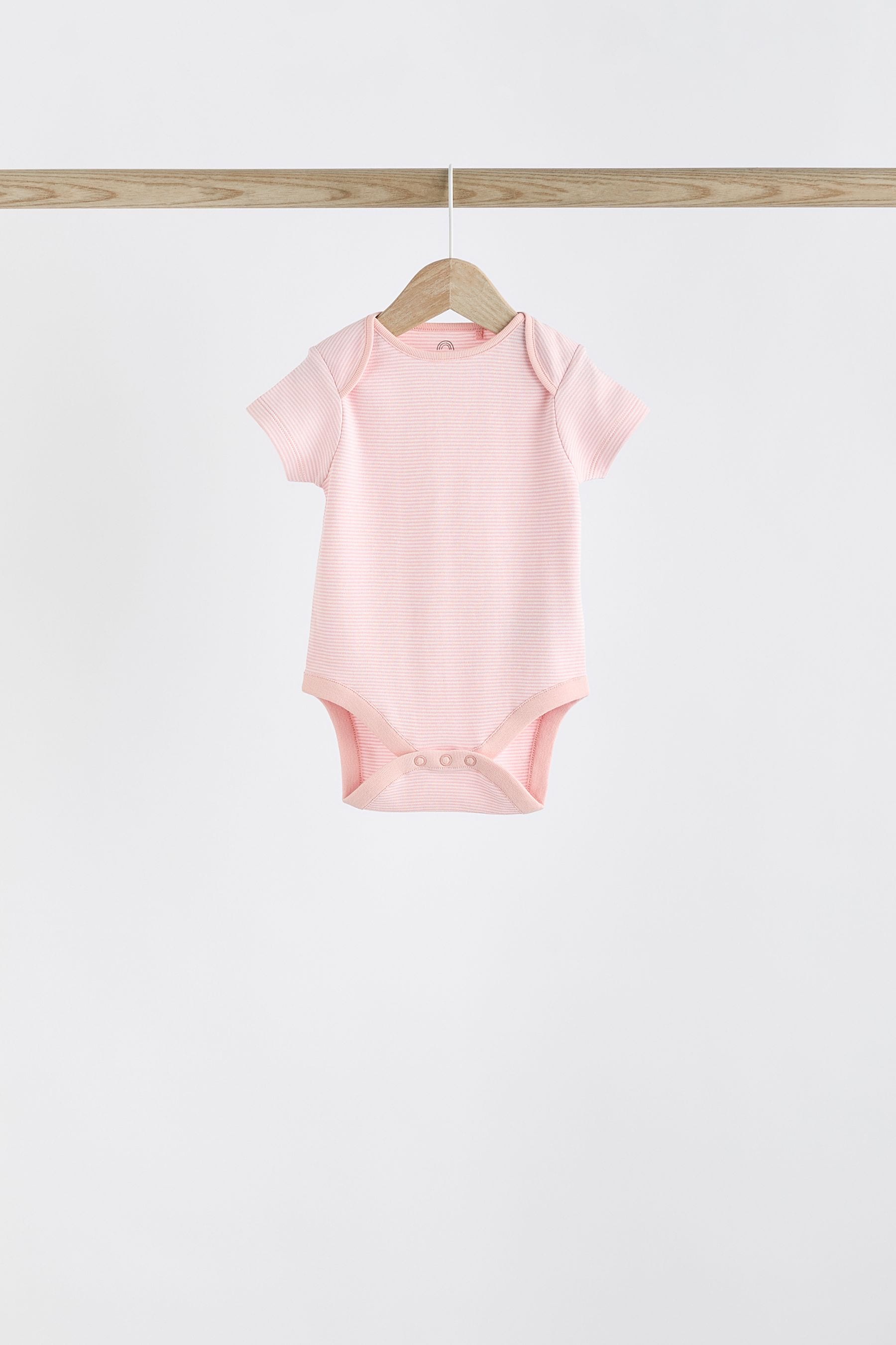 Pink Bunny 5 Pack Short Sleeve Bodysuits