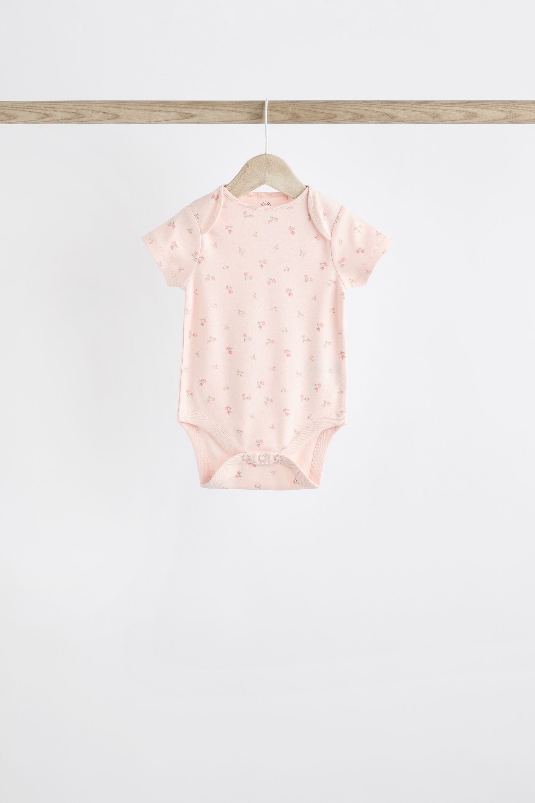 Pink Bunny 7 Pack Short Sleeve Bodysuits