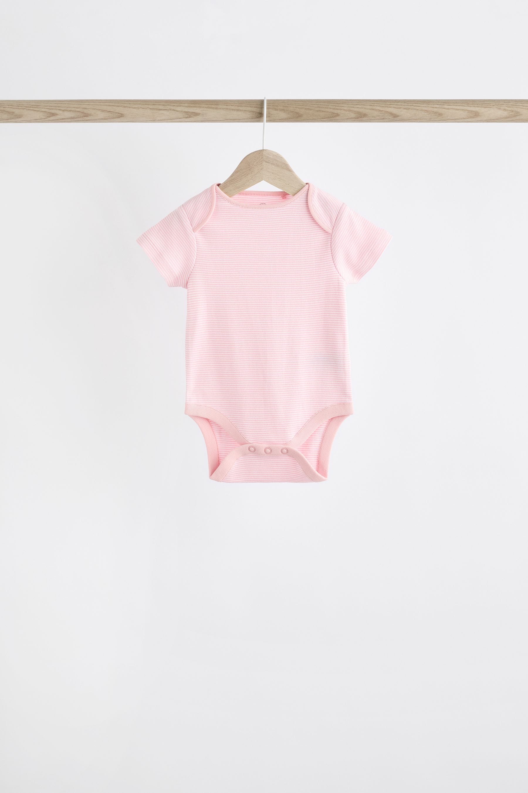 Pink Bunny 7 Pack Short Sleeve Bodysuits