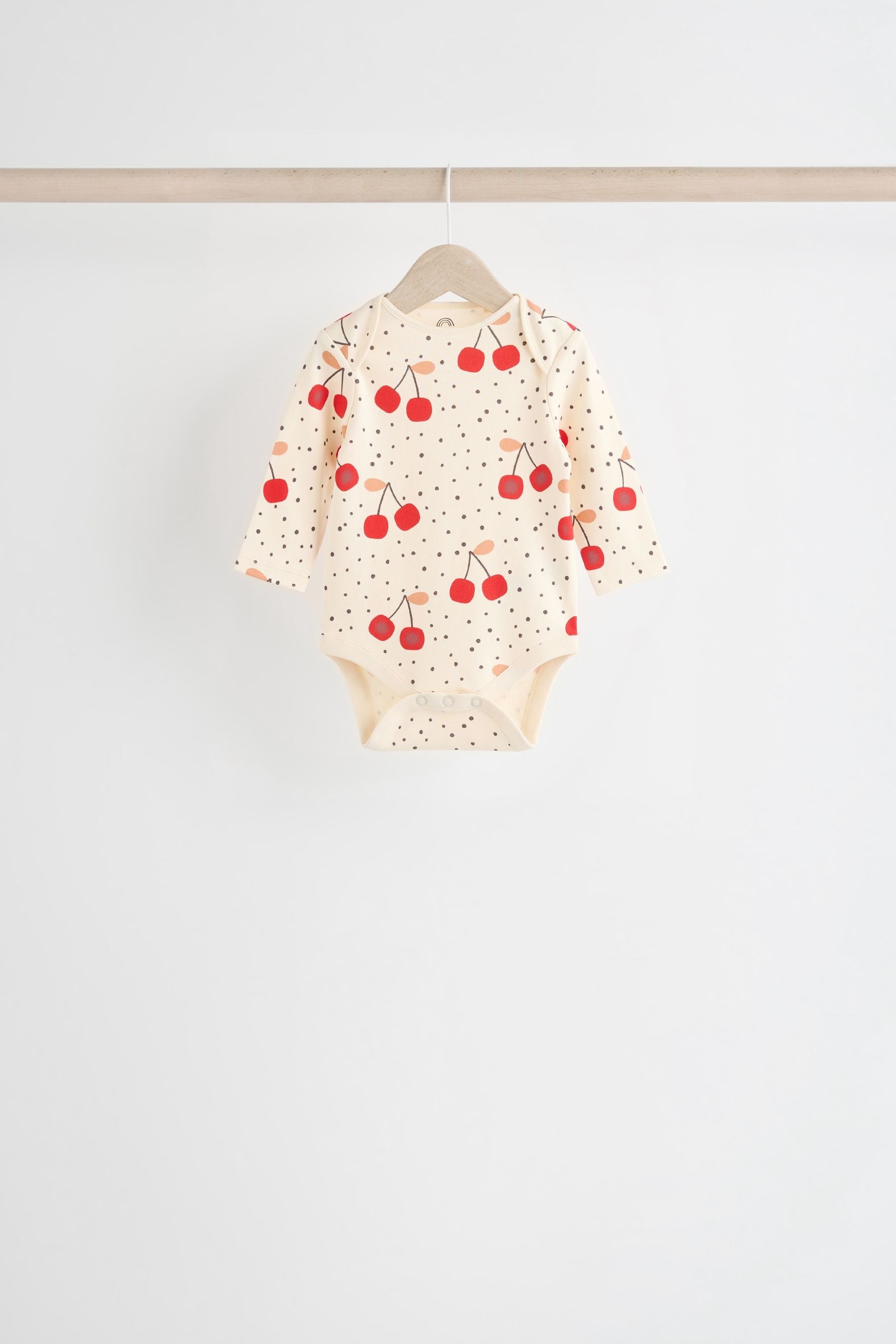 Red cherry Baby 100% Cotton Bodysuits 5 Pack