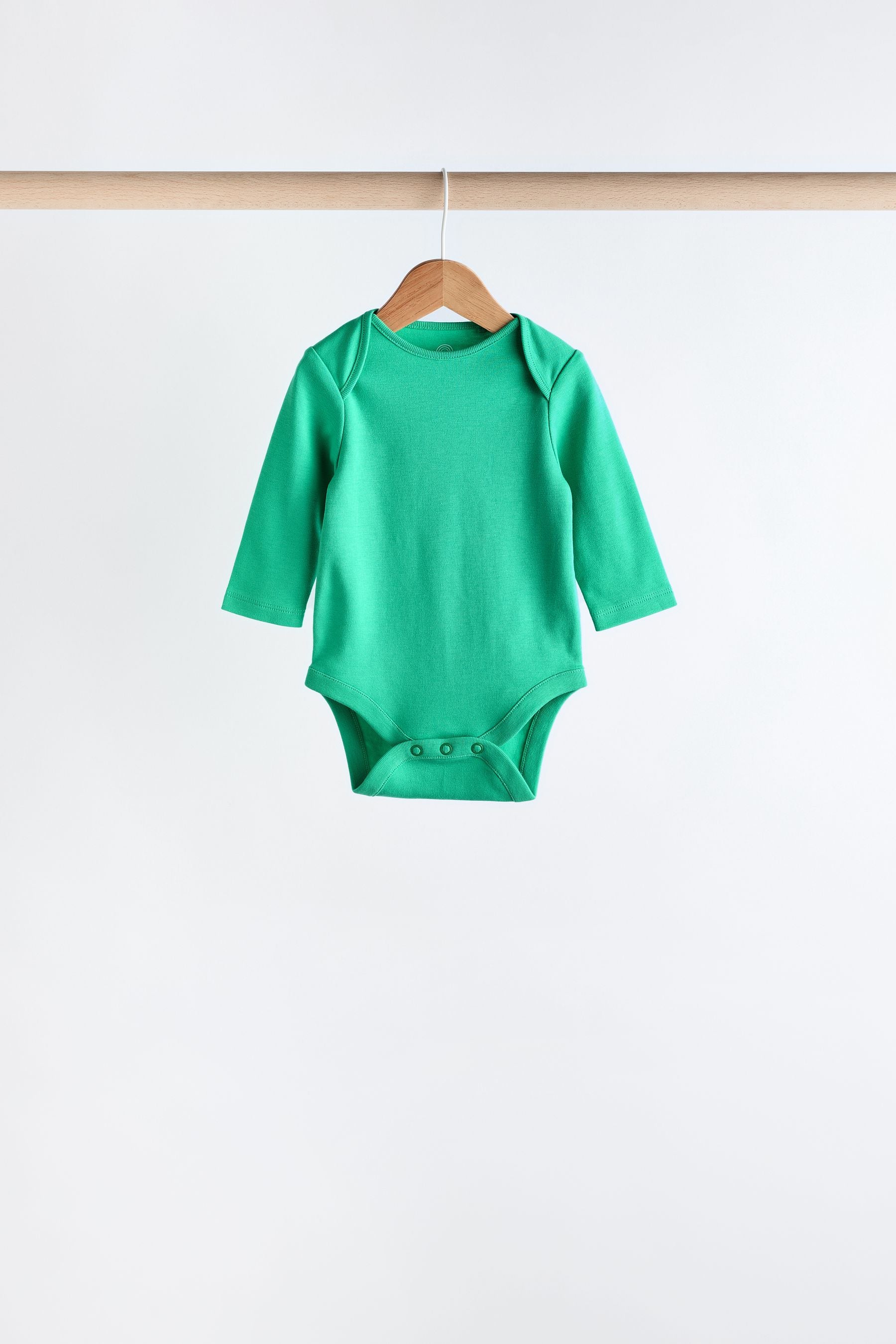 Bright Long Sleeve Baby 100% Cotton Bodysuits 5 Pack