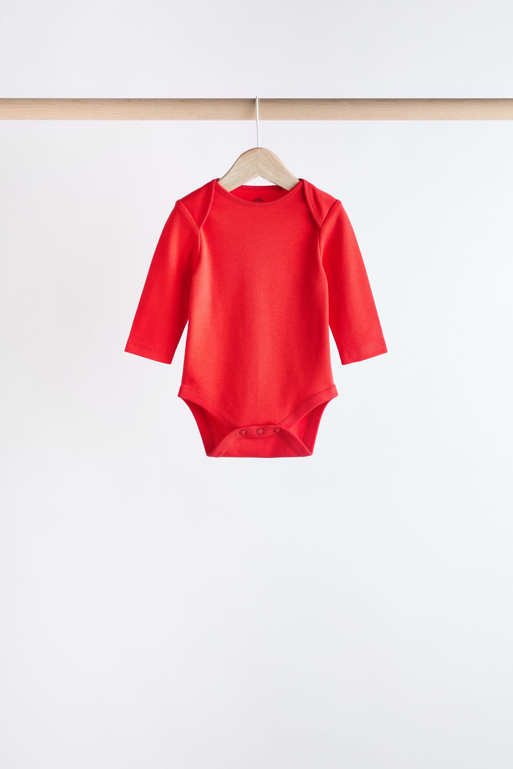 Bright Long Sleeve Baby 100% Cotton Bodysuits 5 Pack