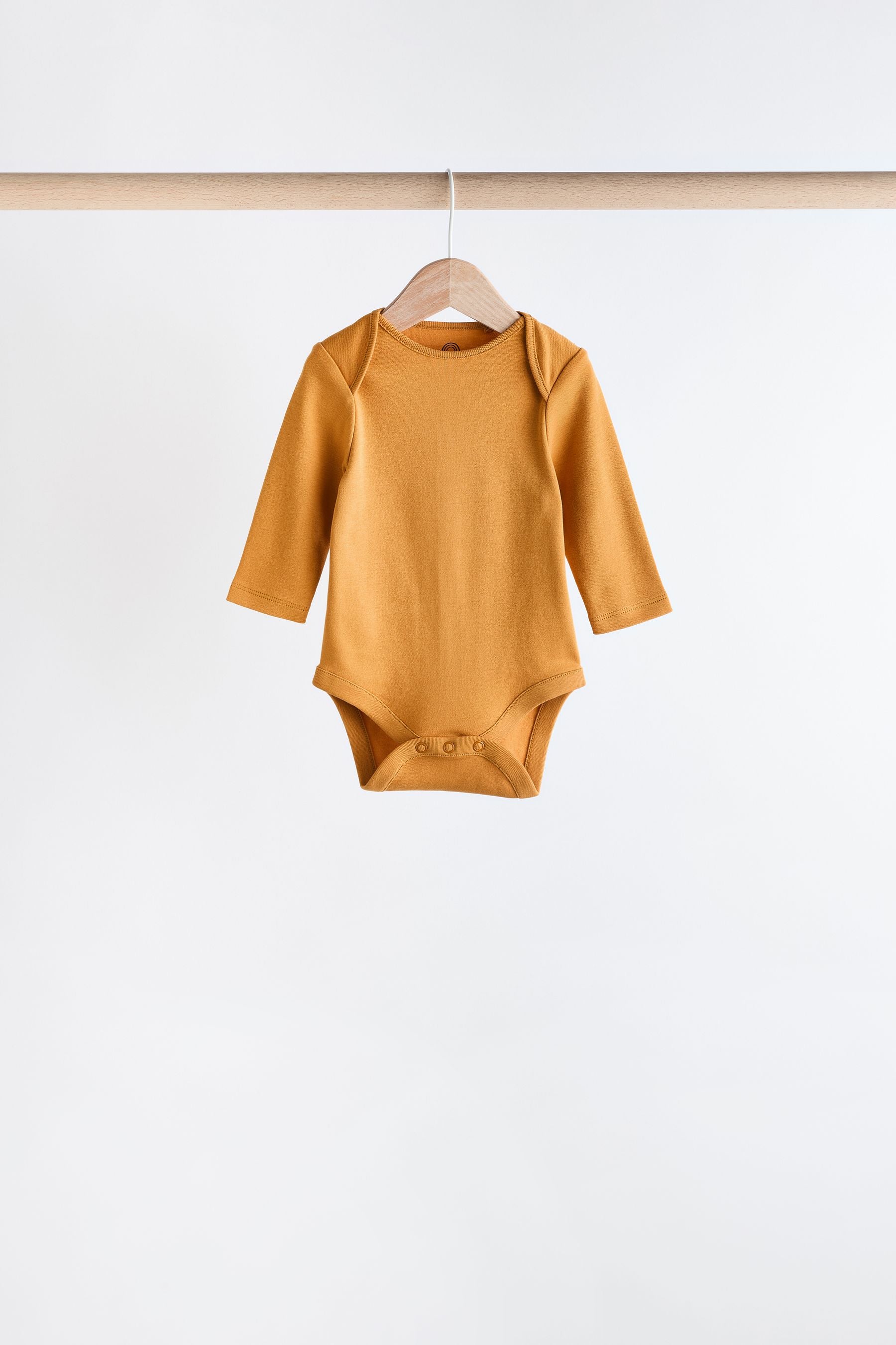 Bright Long Sleeve Baby 100% Cotton Bodysuits 5 Pack