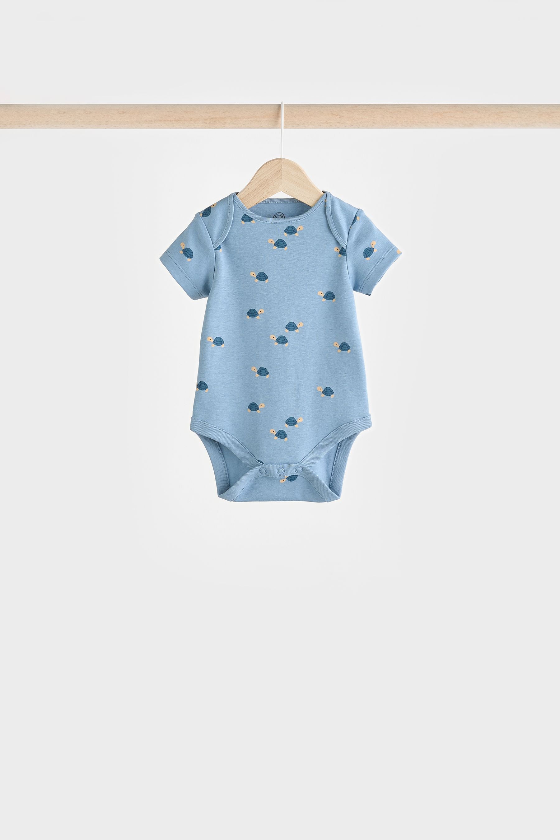 Teal Blue Baby Bodysuits 7 Pack