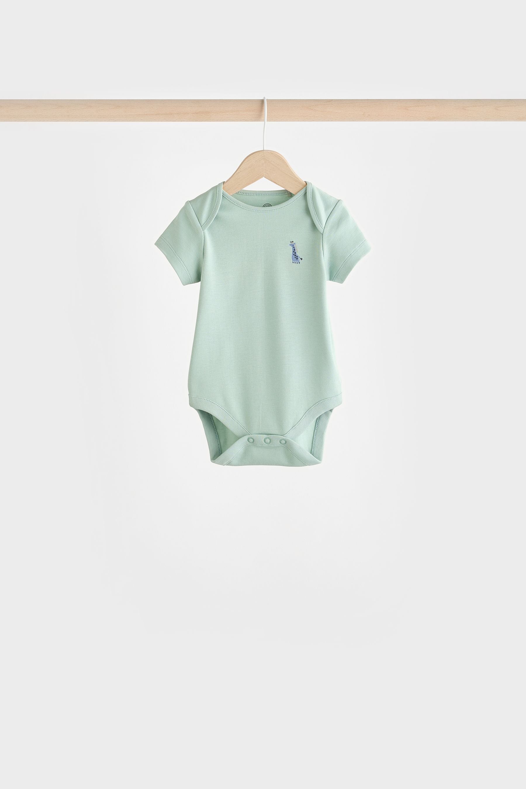 Teal Blue Baby Bodysuits 7 Pack