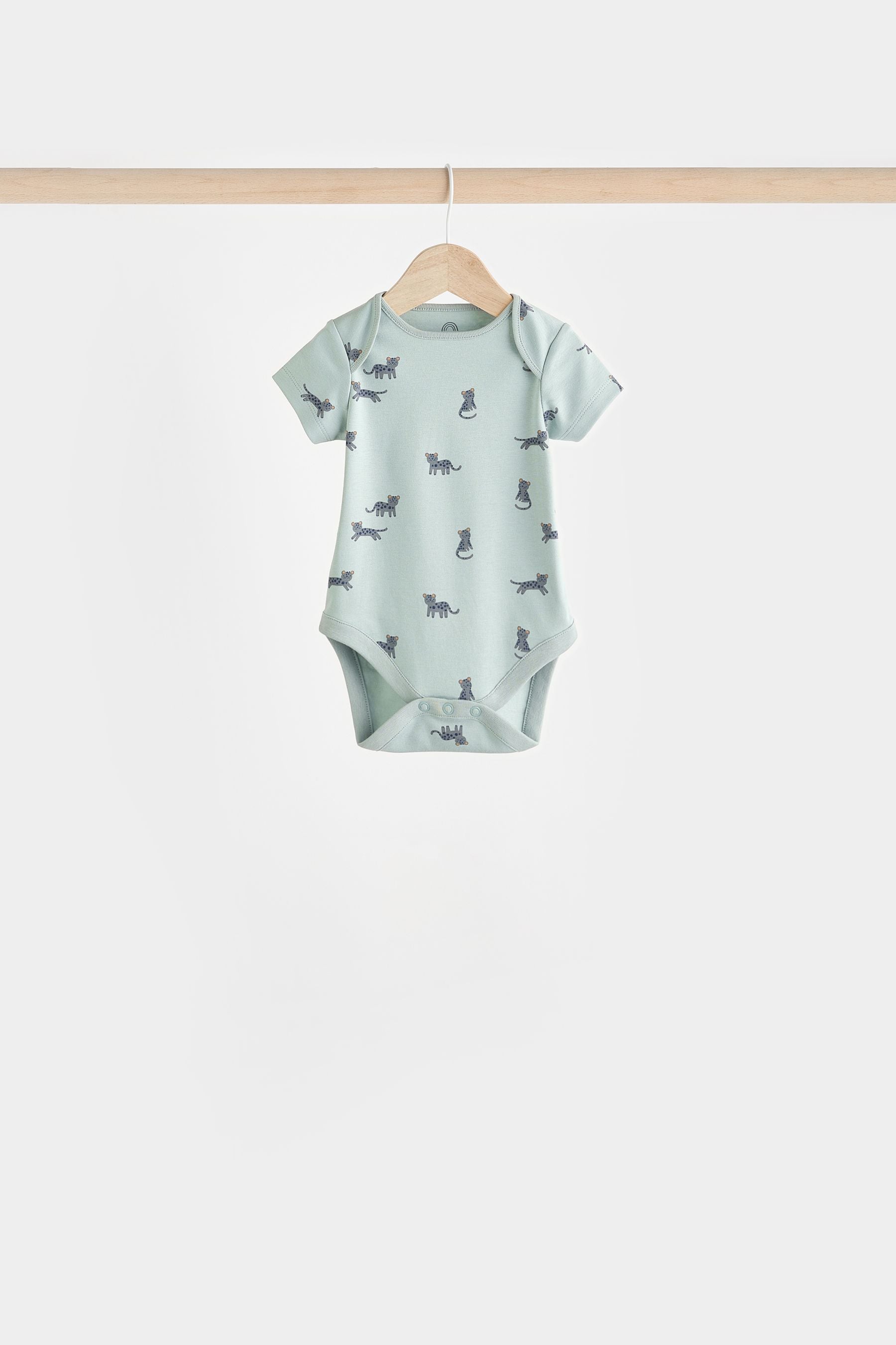 Teal Blue Baby Bodysuits 7 Pack