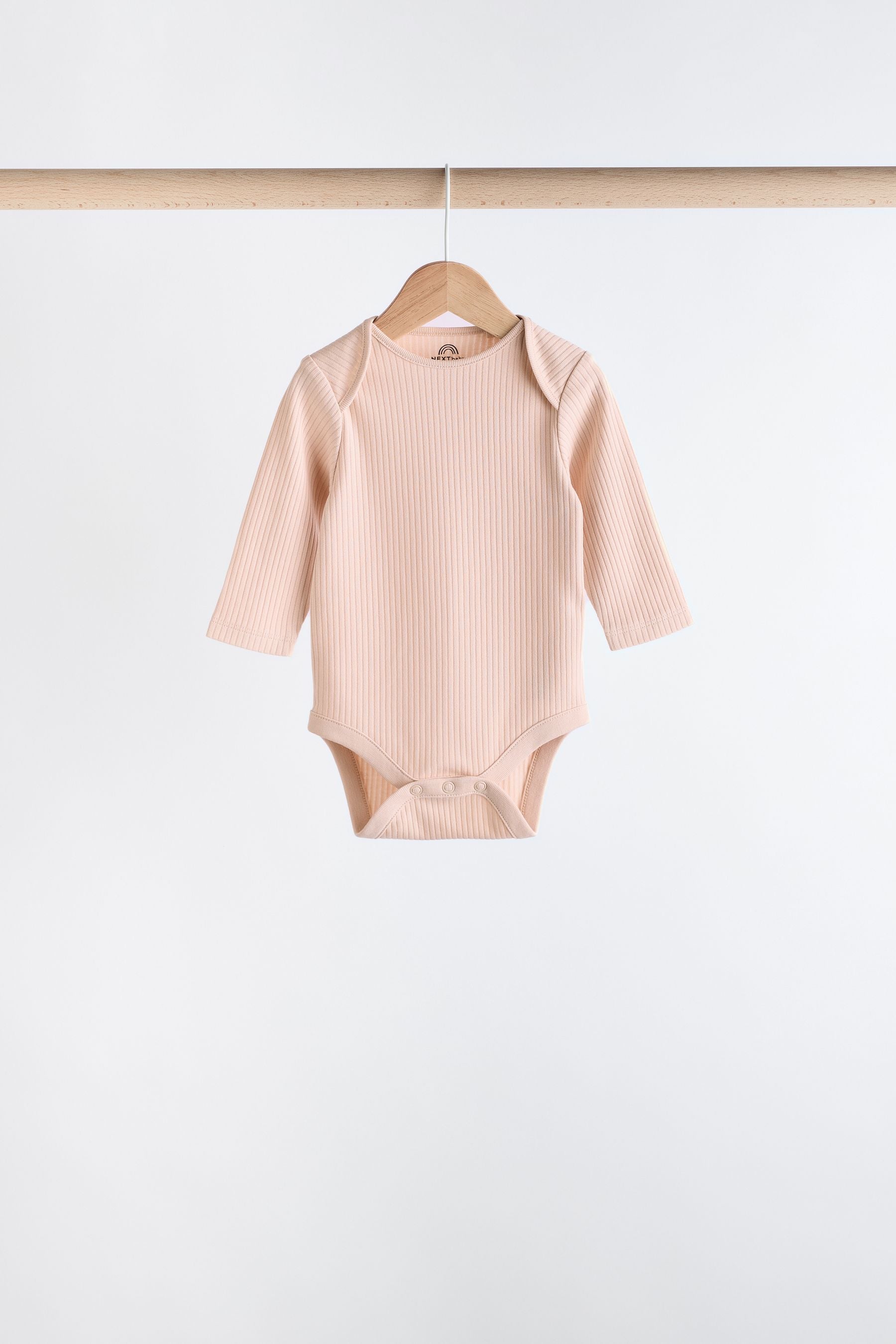 Muted Neutrals Long Sleeve Baby Bodysuits 5 Pack