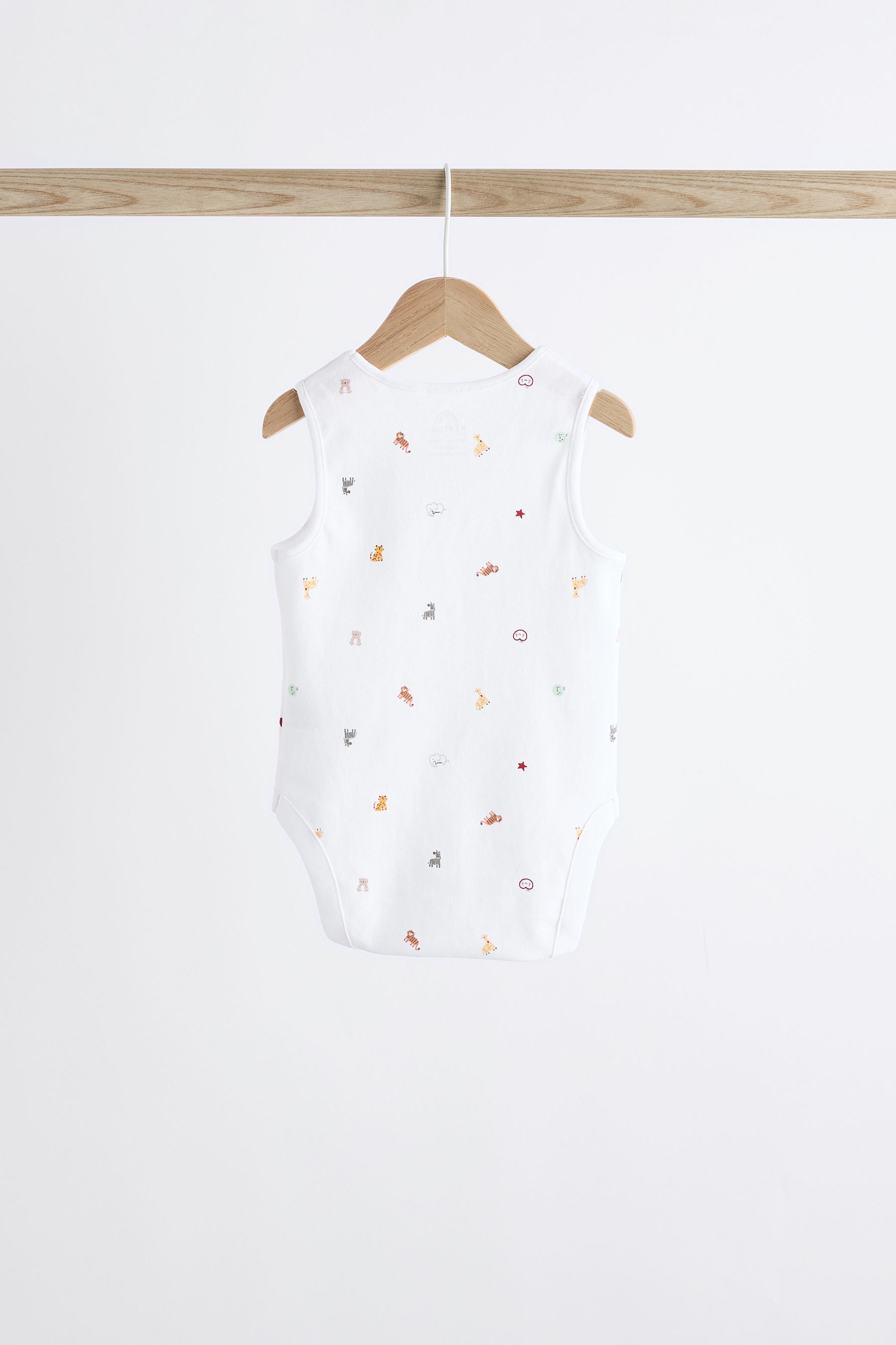 White 100% Cotton Vest Baby Bodysuits 5 Pack