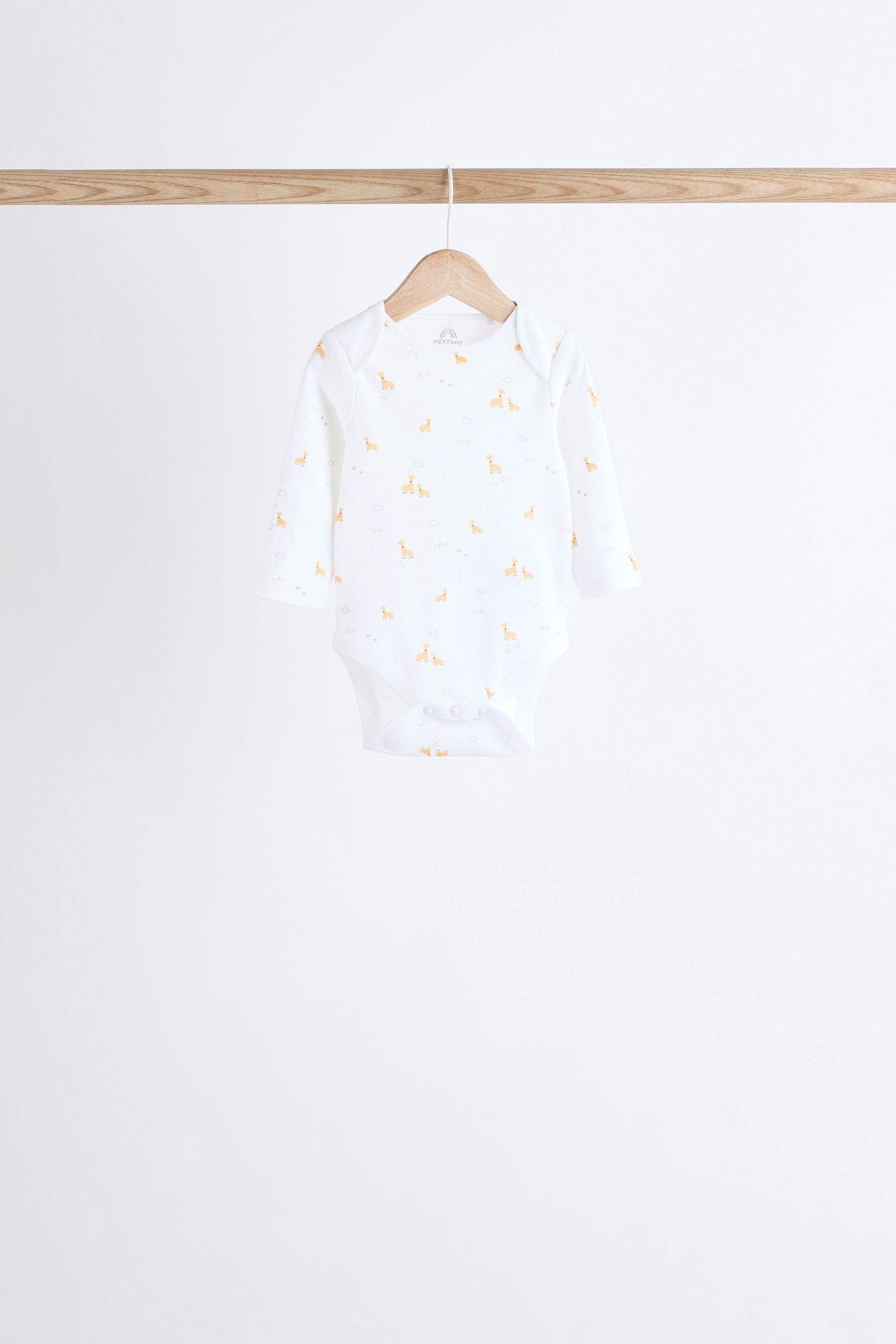 White Long Sleeve 100% Cotton Baby Bodysuits