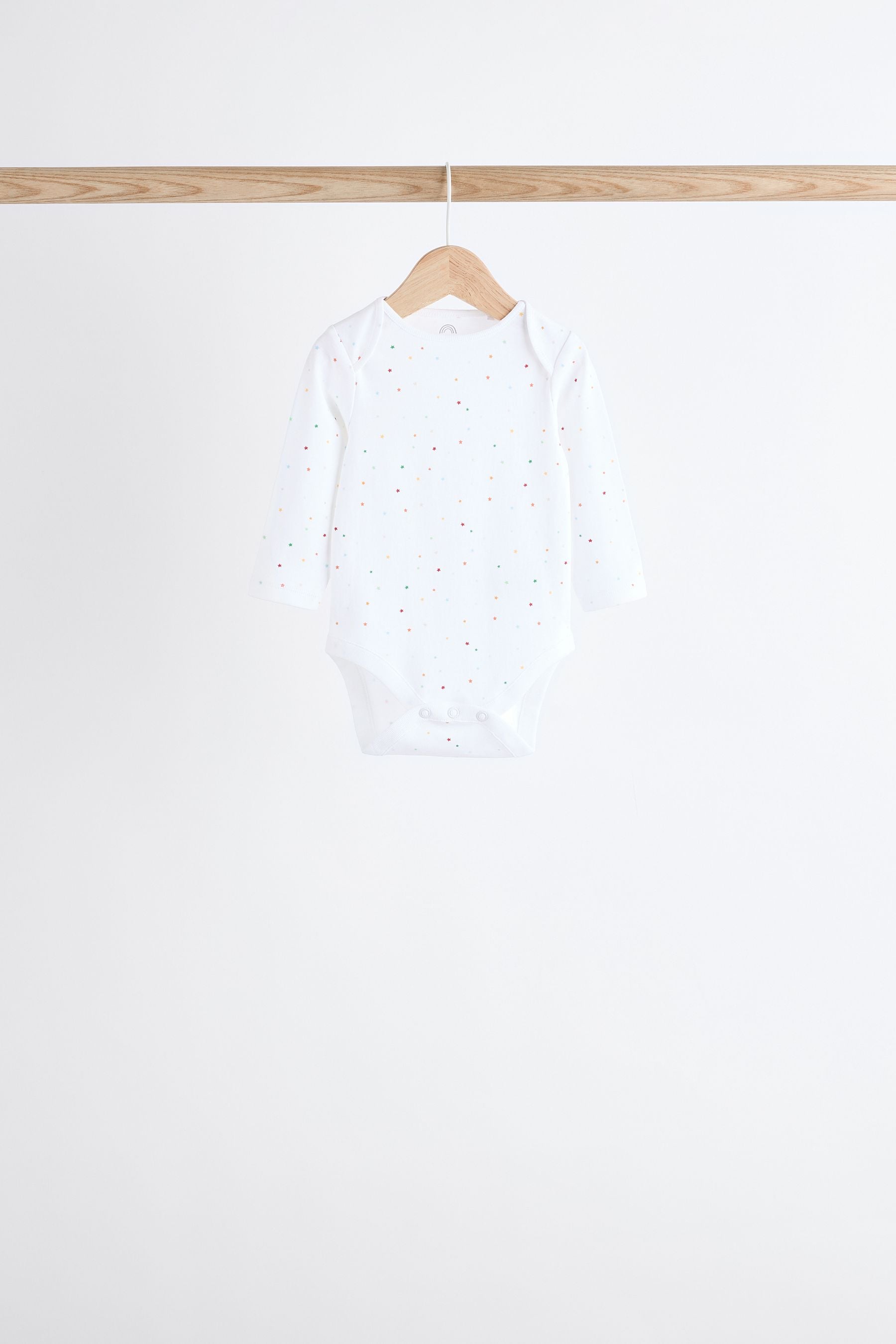 White Long Sleeve 100% Cotton Baby Bodysuits