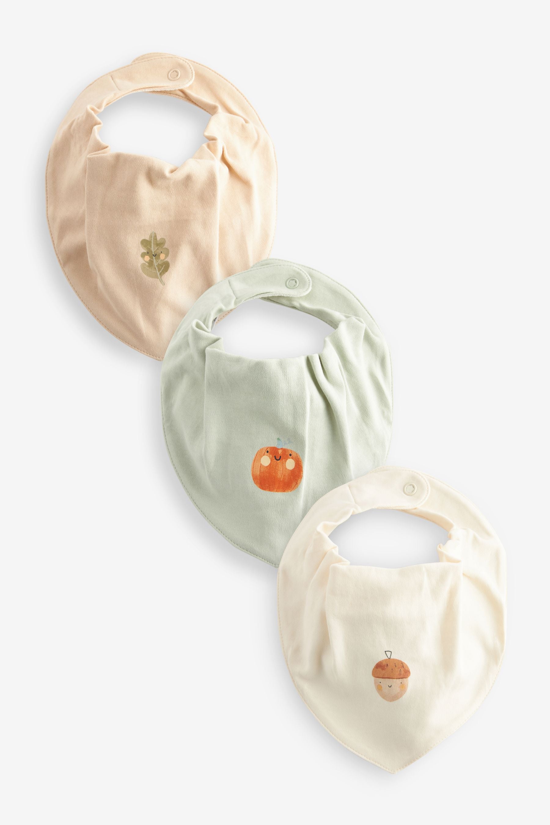 Cream Baby Halloween Dribble 100% Cotton Bibs 3 Pack