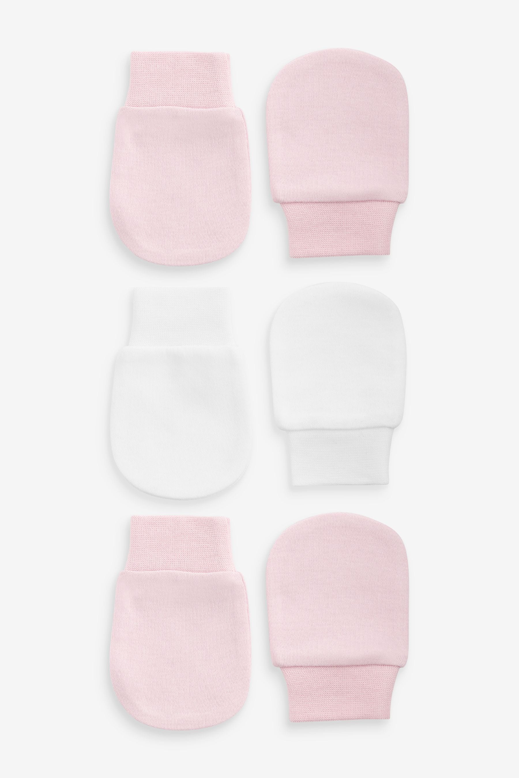 Pink Baby Scratch Mitts 3 Pack