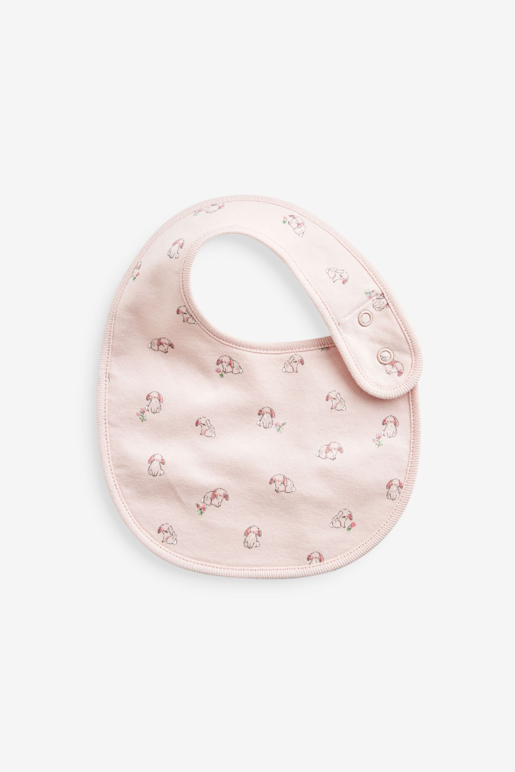 Pink Baby 100% Cotton Bibs 3 Pack