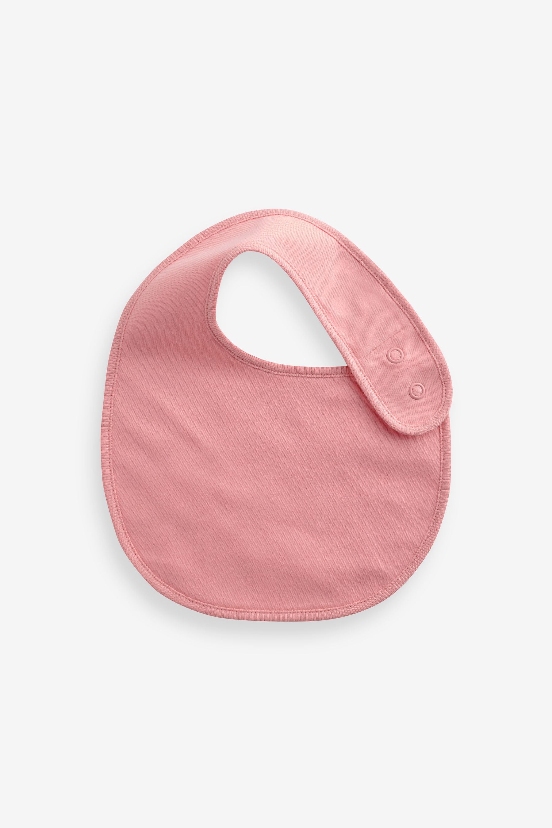 Pink Plain Baby 100% Cotton Bibs 5 Pack