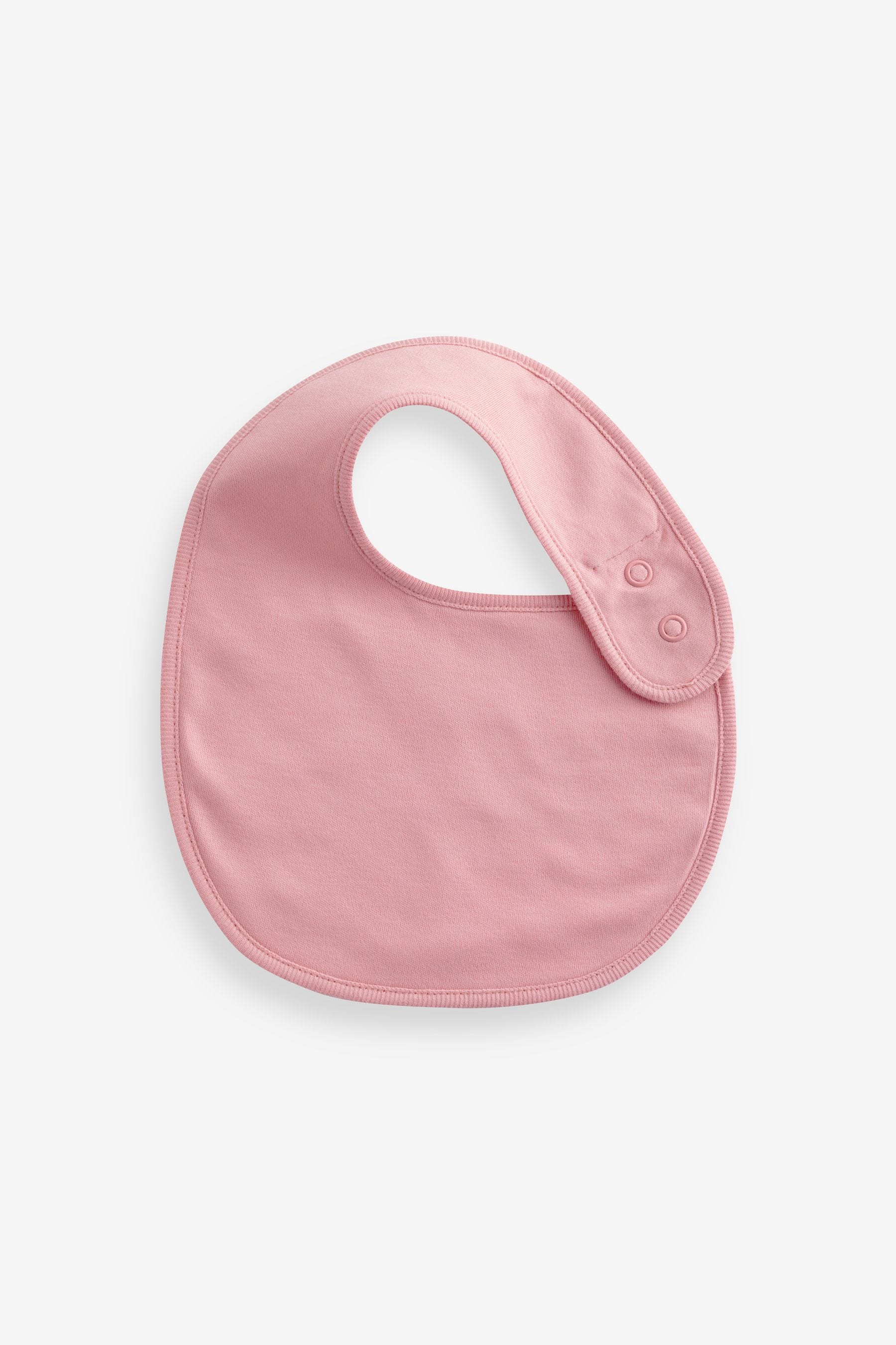 Pink Plain Baby 100% Cotton Bibs 5 Pack