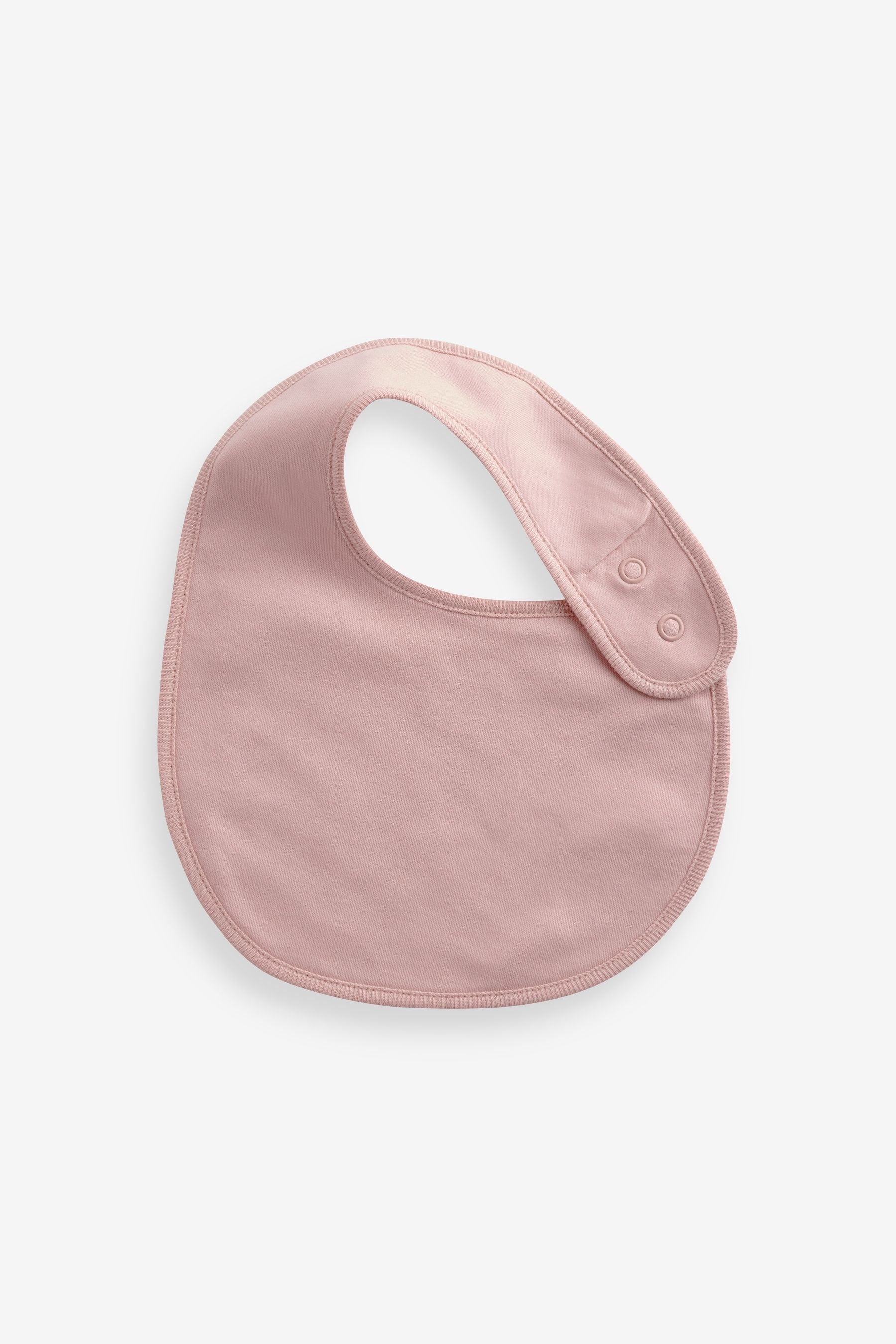 Pink Plain Baby 100% Cotton Bibs 5 Pack