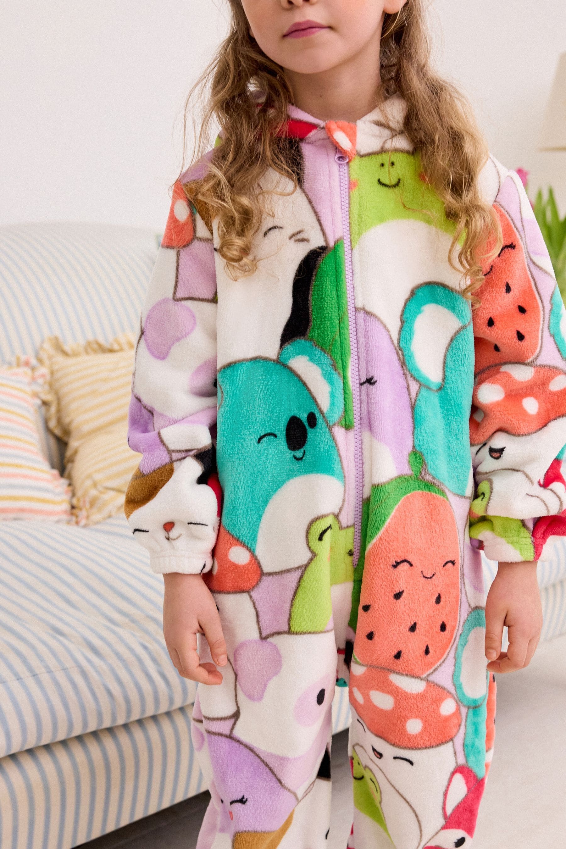 Multi Squishmallow License Fleece All-In-One (6-14yrs)