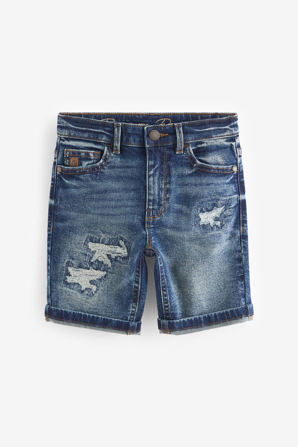 Blue Distress Denim Shorts (3-16yrs)