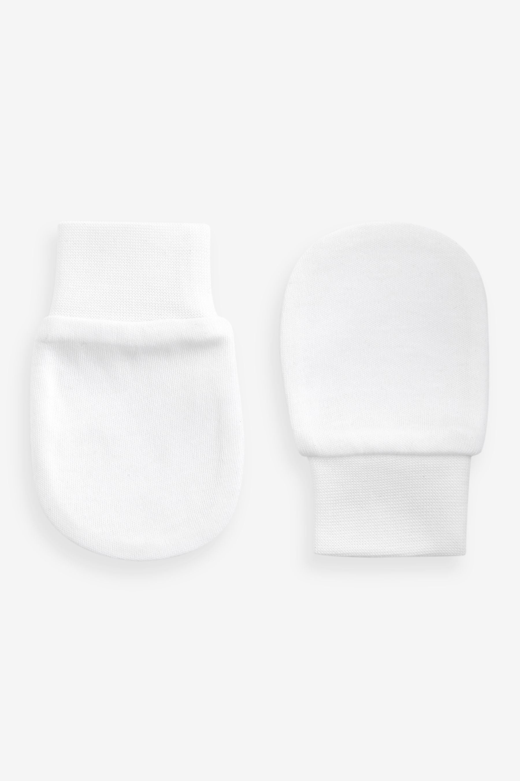 White/Blue Baby Scratch Mitts 3 Pack