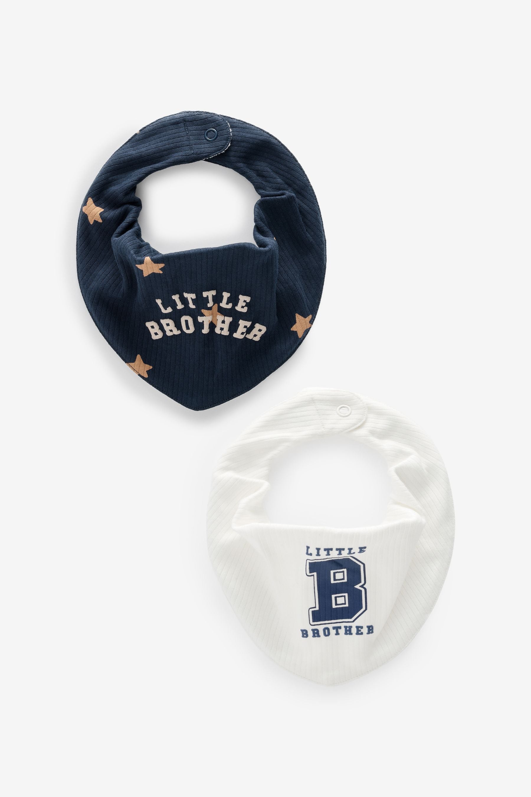 Blue Little Brother Family Bibs 2 Pack