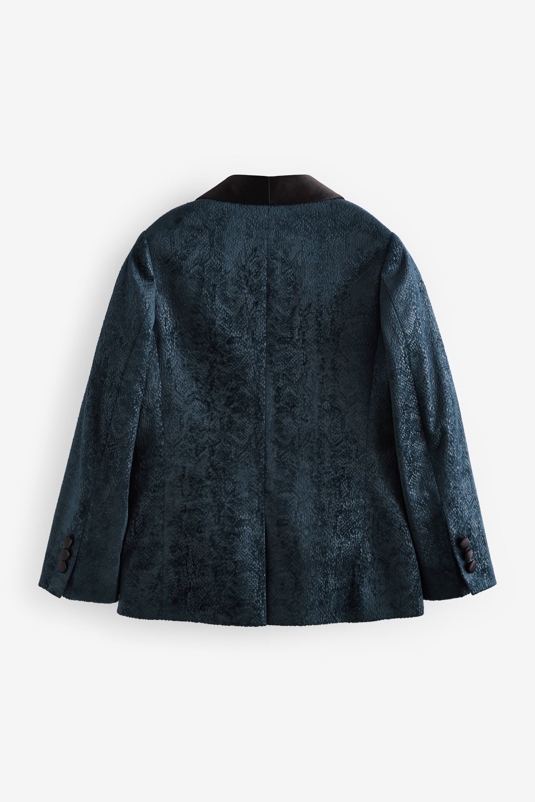 Navy Snake Skin Velvet Jacket (3-16yrs)