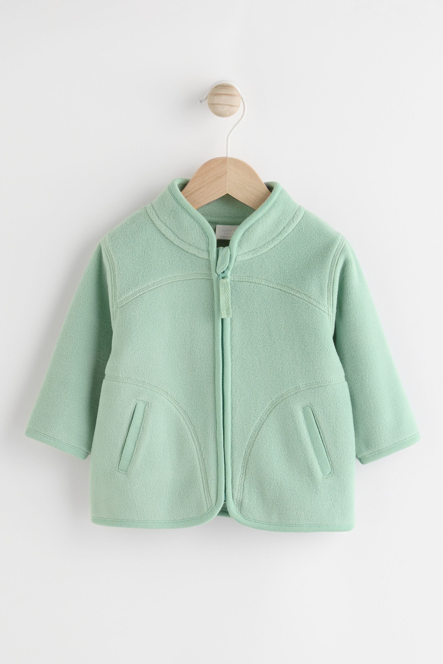 Sage Green Baby Fleece Jacket (0mths-2yrs)