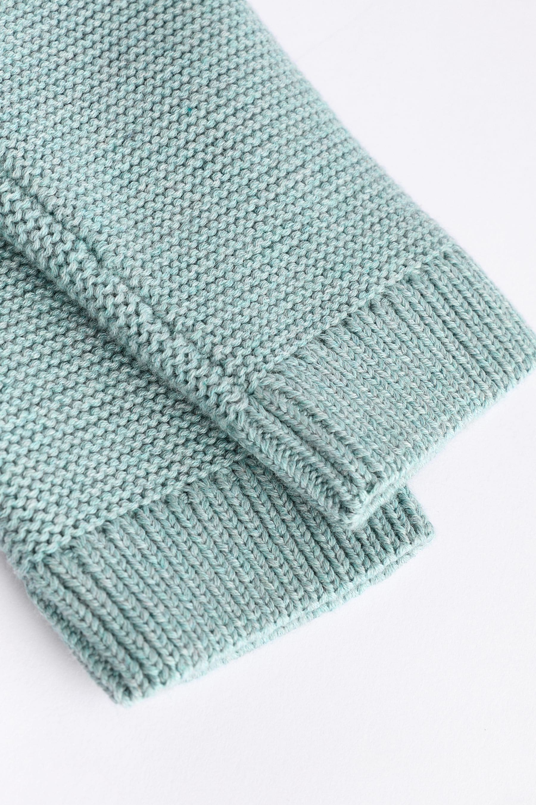 Teal Blue Baby 100% Cotton Knitted Cardigan (0mths-2yrs)