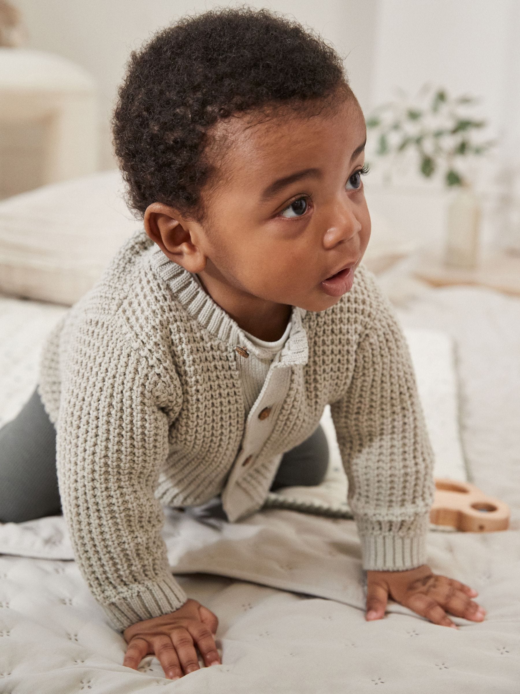 Grey Giraffe 100% Cotton Cardigan (0mths-2yrs)