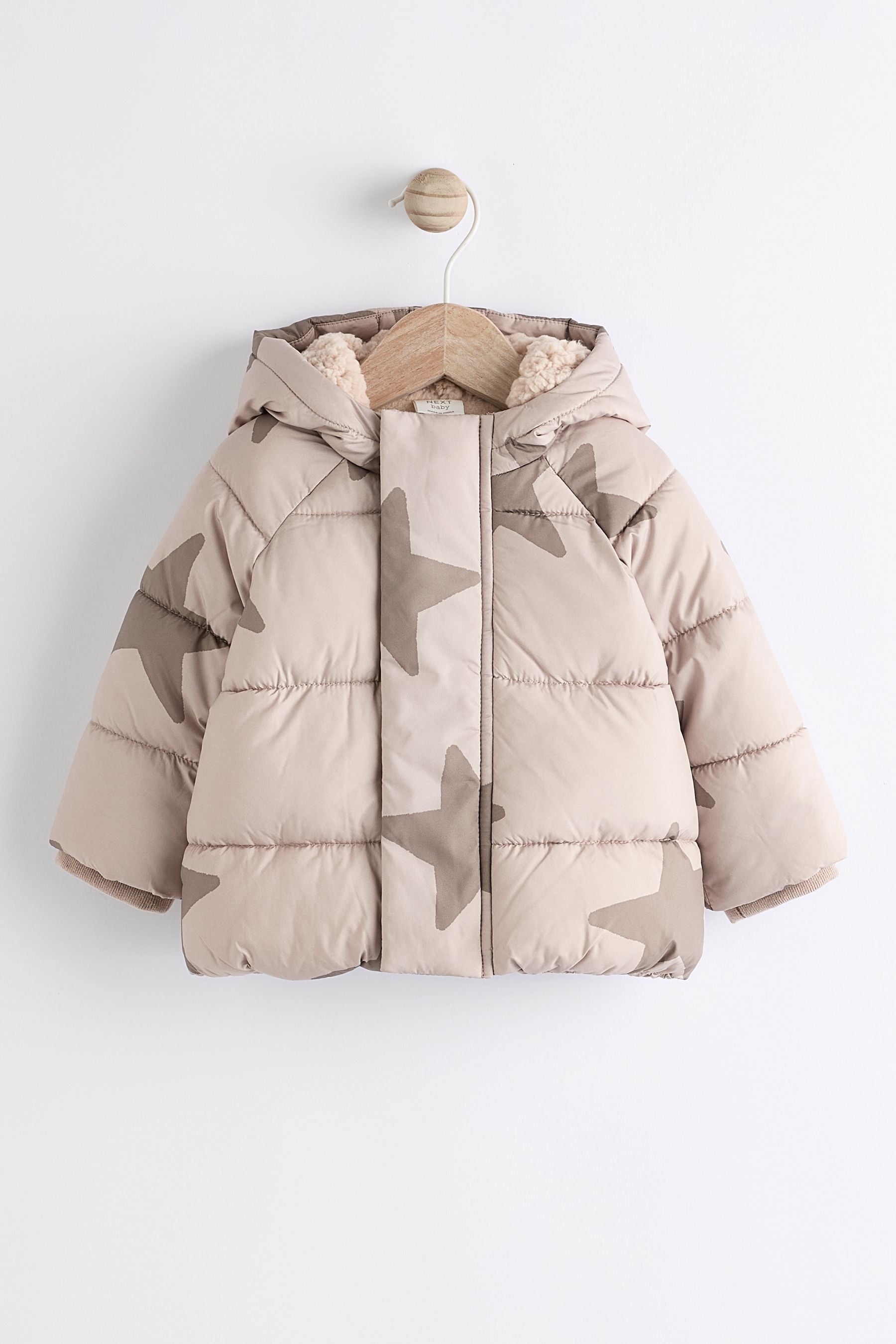 Neutral Star Puffer Baby Coat (0mths-2yrs)