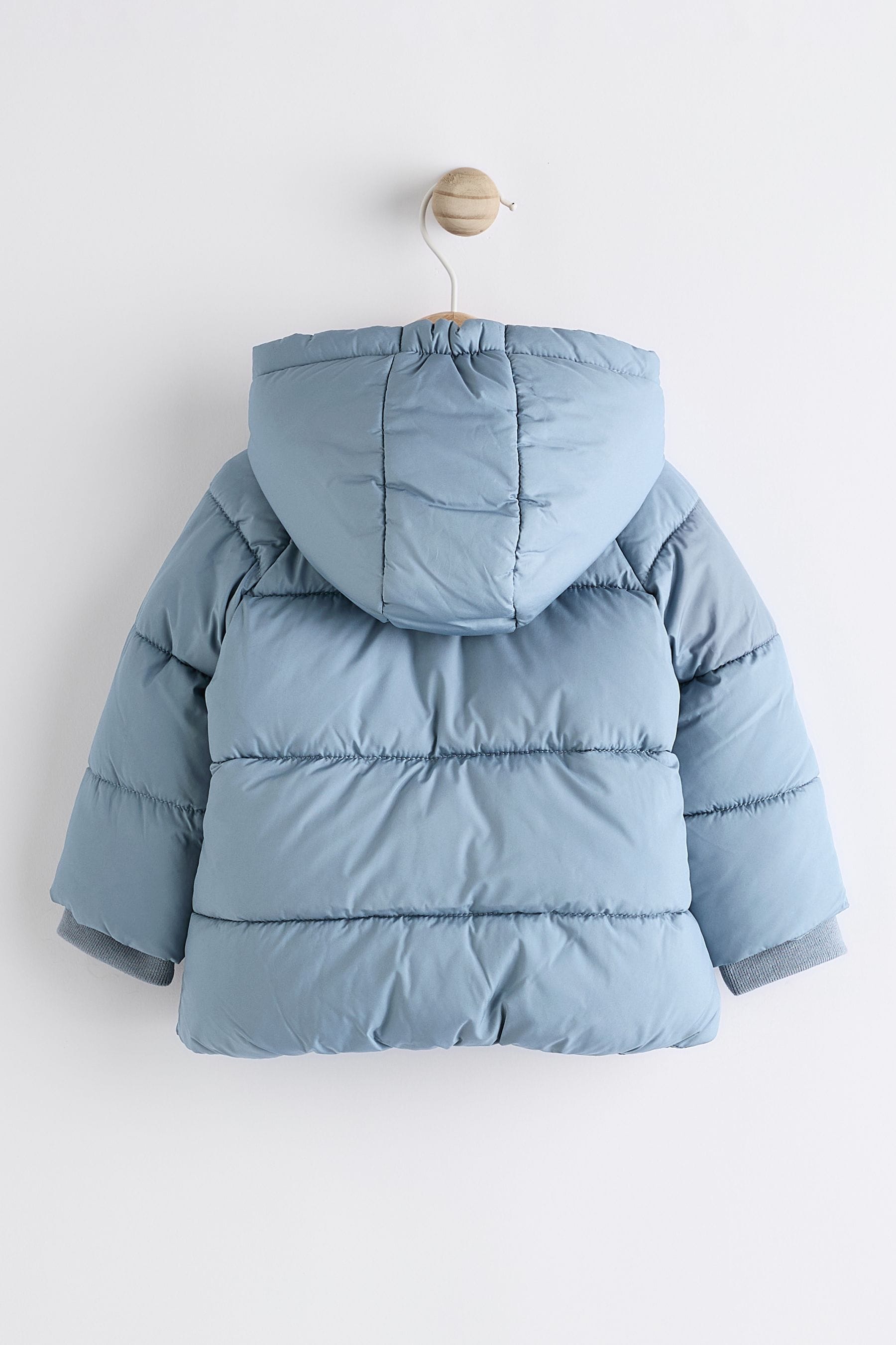 Blue Puffer Baby Coat (0mths-2yrs)