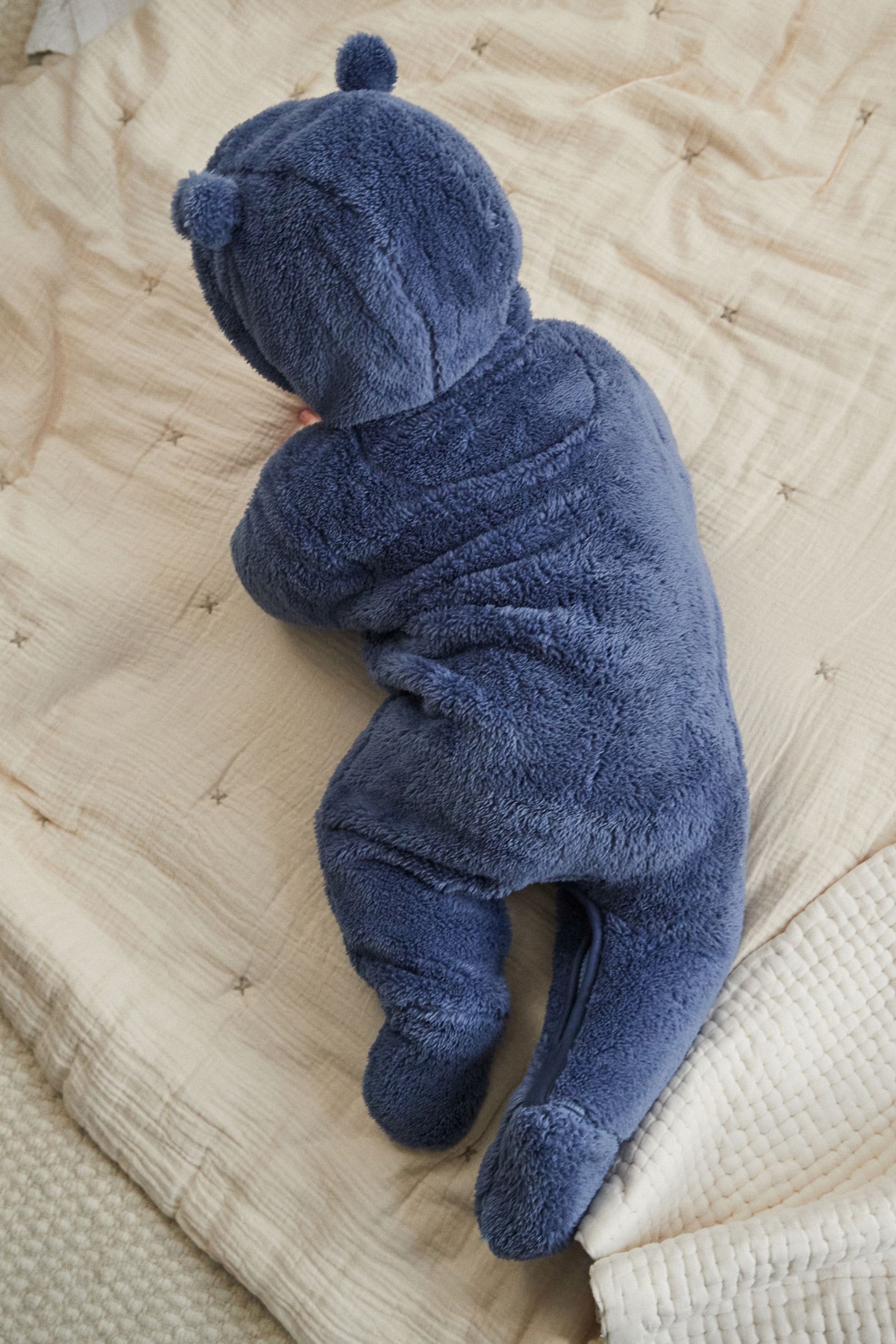 Navy Baby Cosy Fleece All In One (0mths-2yrs)