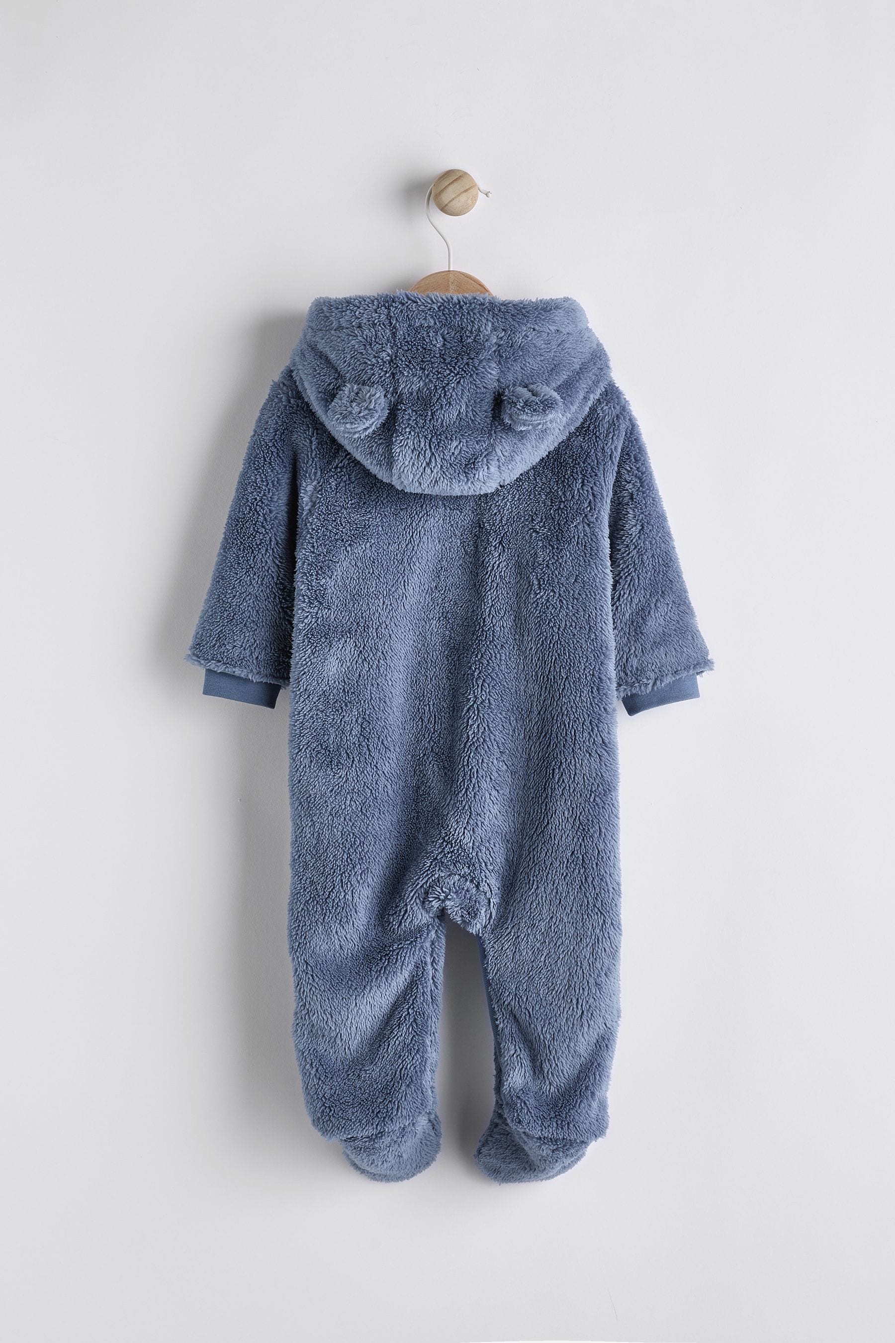 Navy Baby Cosy Fleece All In One (0mths-2yrs)